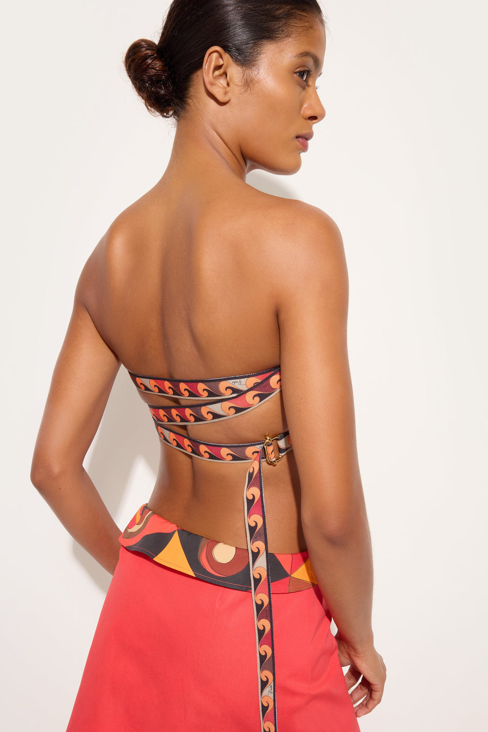 Pucci Kwango Print Cotton Bandeau Top