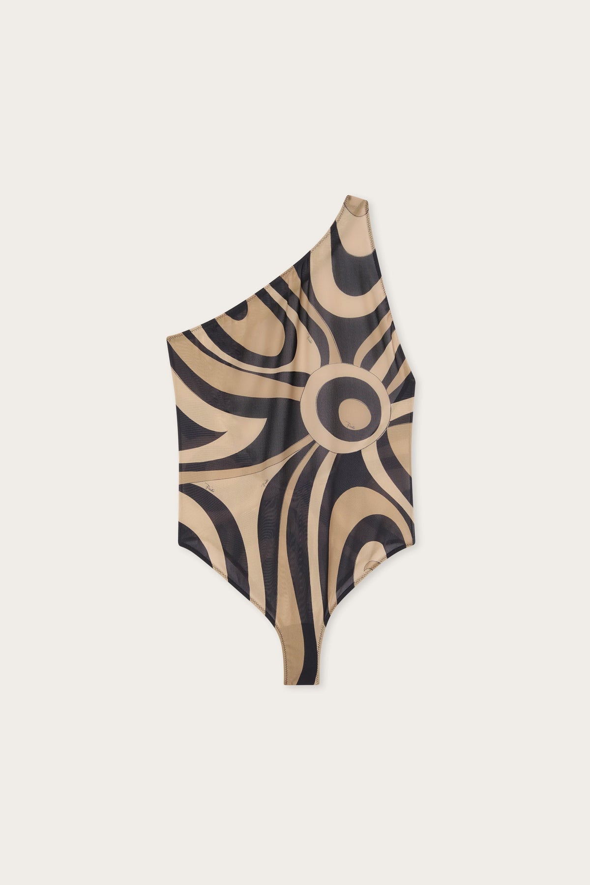 Pucci Marmo Print One-Shoulder Bodysuit