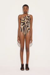 Pucci Marmo Print One-Shoulder Bodysuit