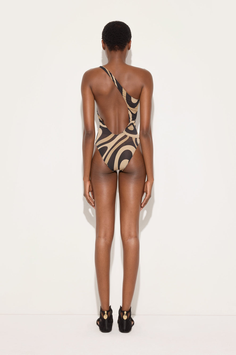 Pucci Marmo Print One-Shoulder Bodysuit