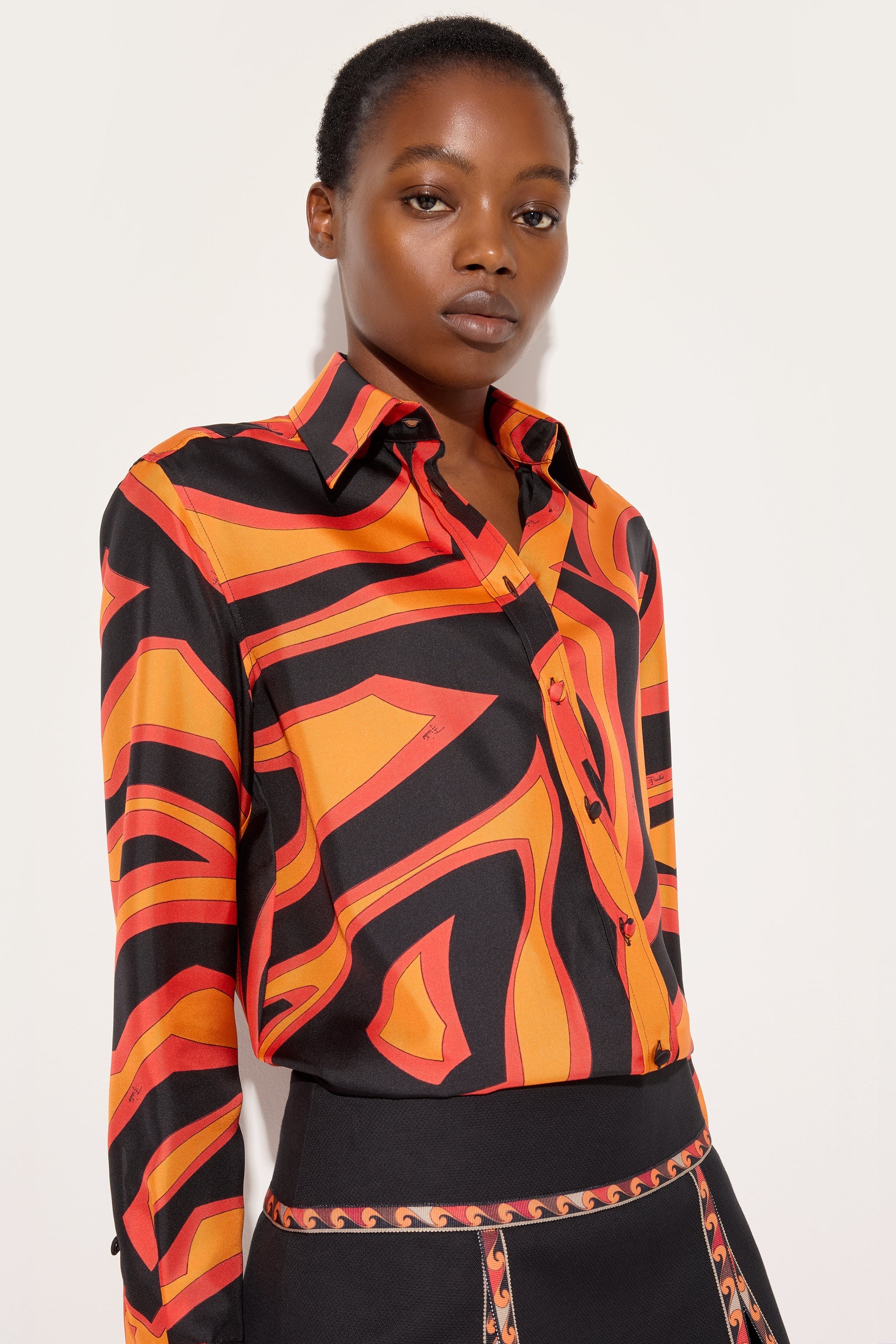 Pucci Labirinto Print Silk Shirt