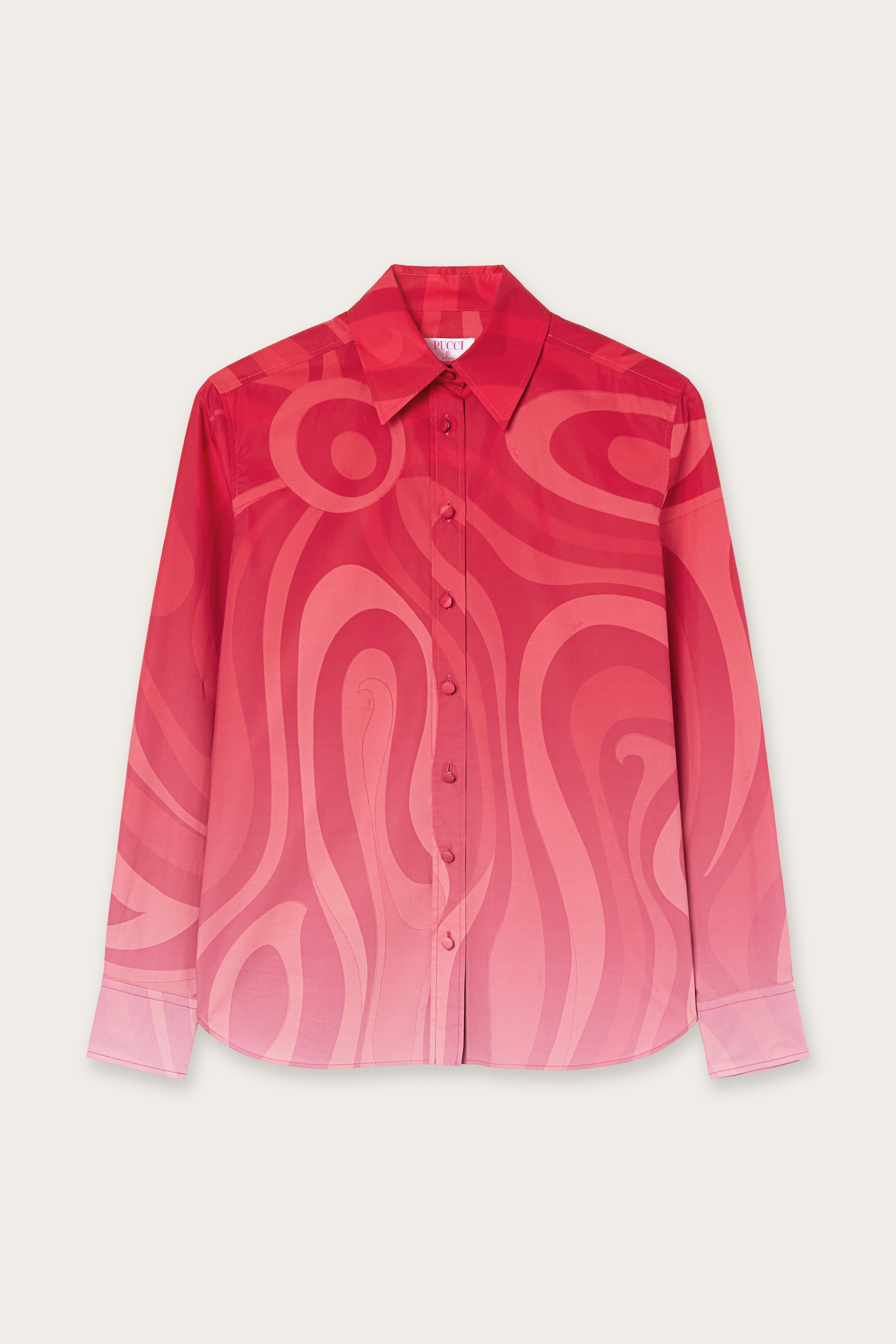 Pucci Marmo Degradé Print Popeline Shirt