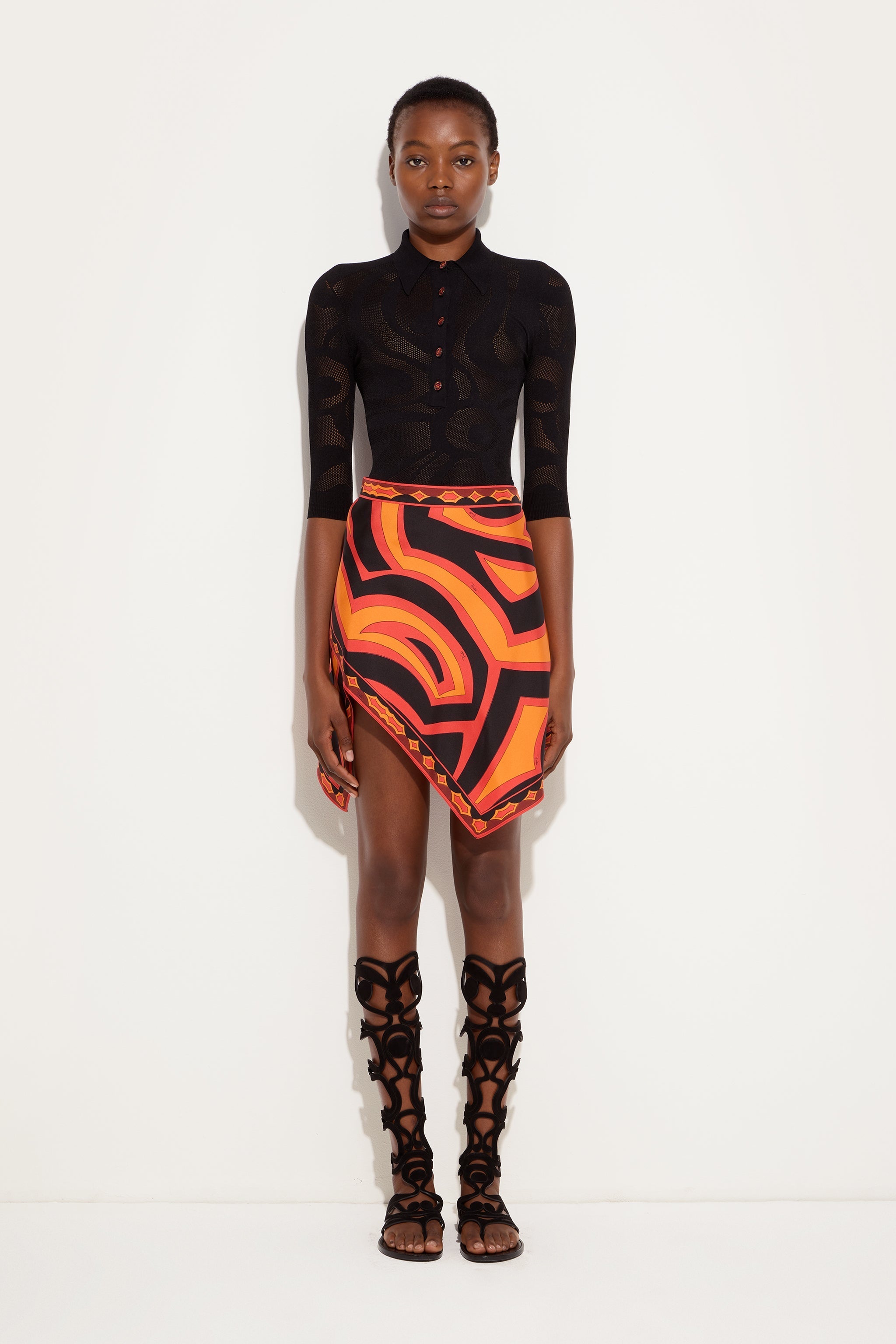 Pucci Seamless Jacquard Marmo Polo Shirt