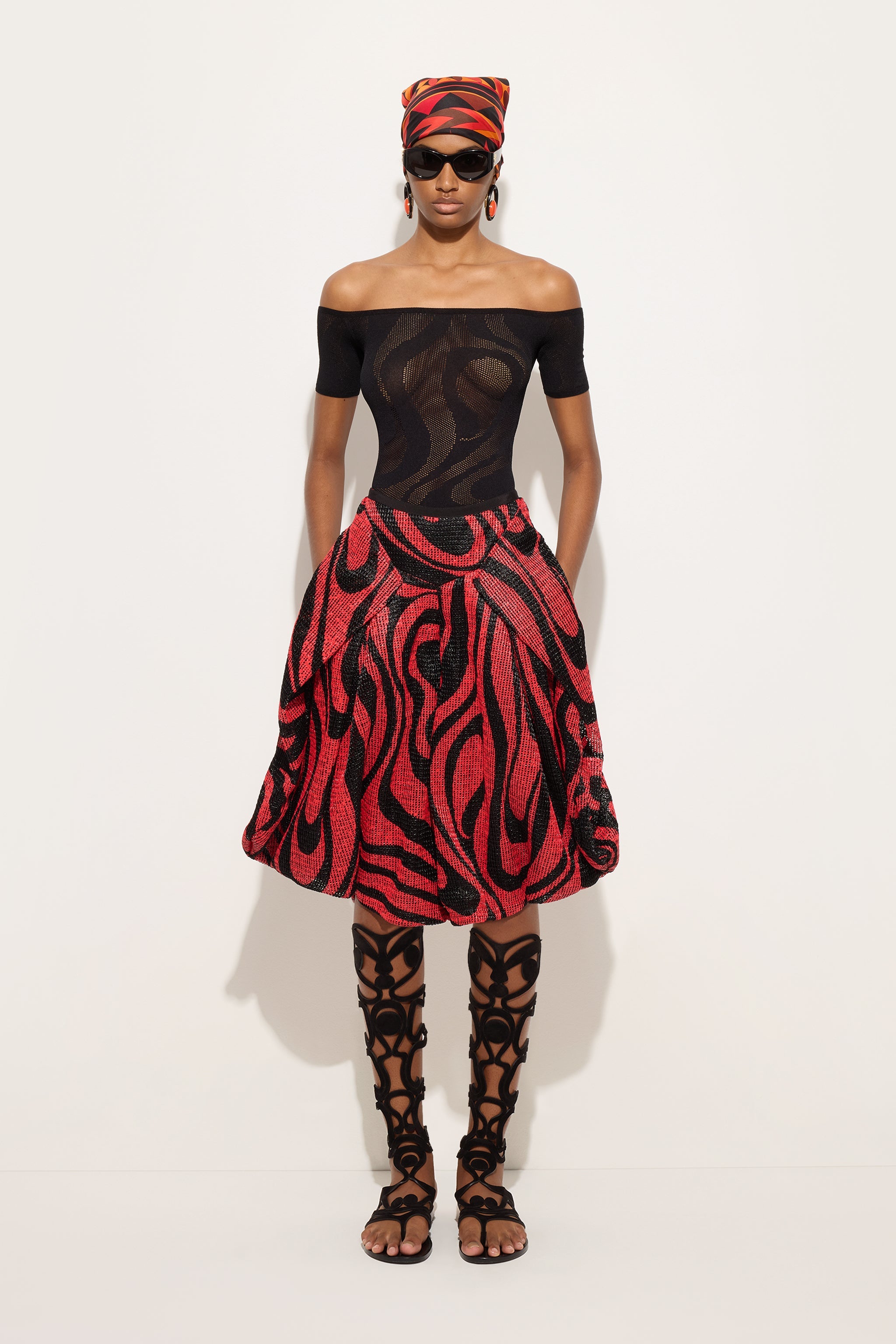 Pucci Short-Sleeved Top in Marmo Jacquard
