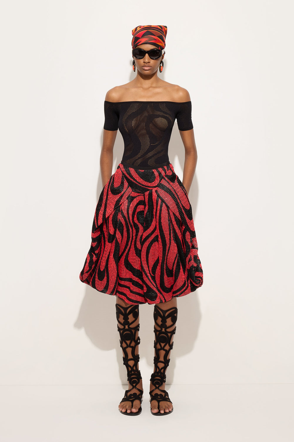 Pucci Short-Sleeved Top in Marmo Jacquard