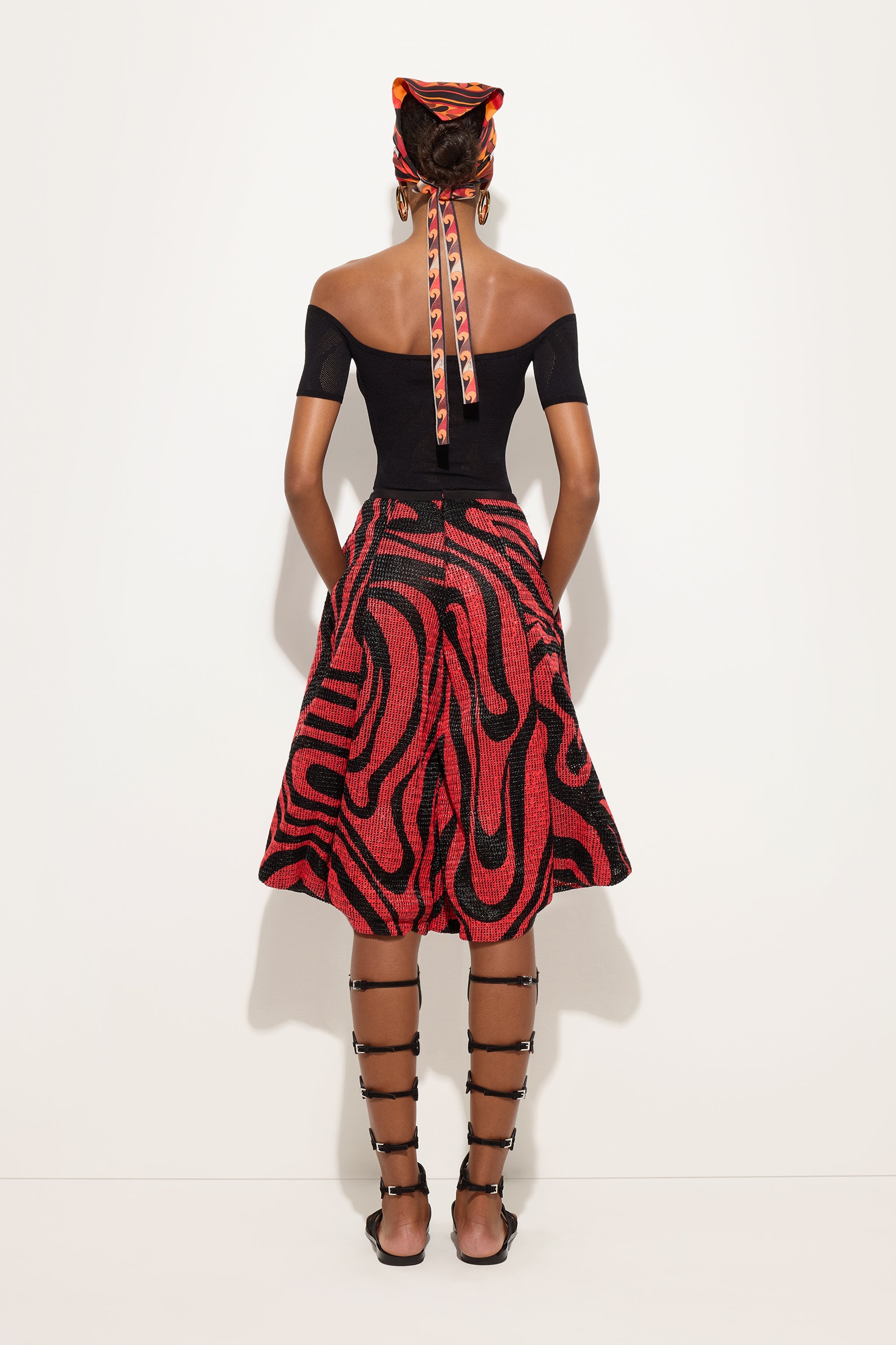 Pucci Short-Sleeved Top in Marmo Jacquard