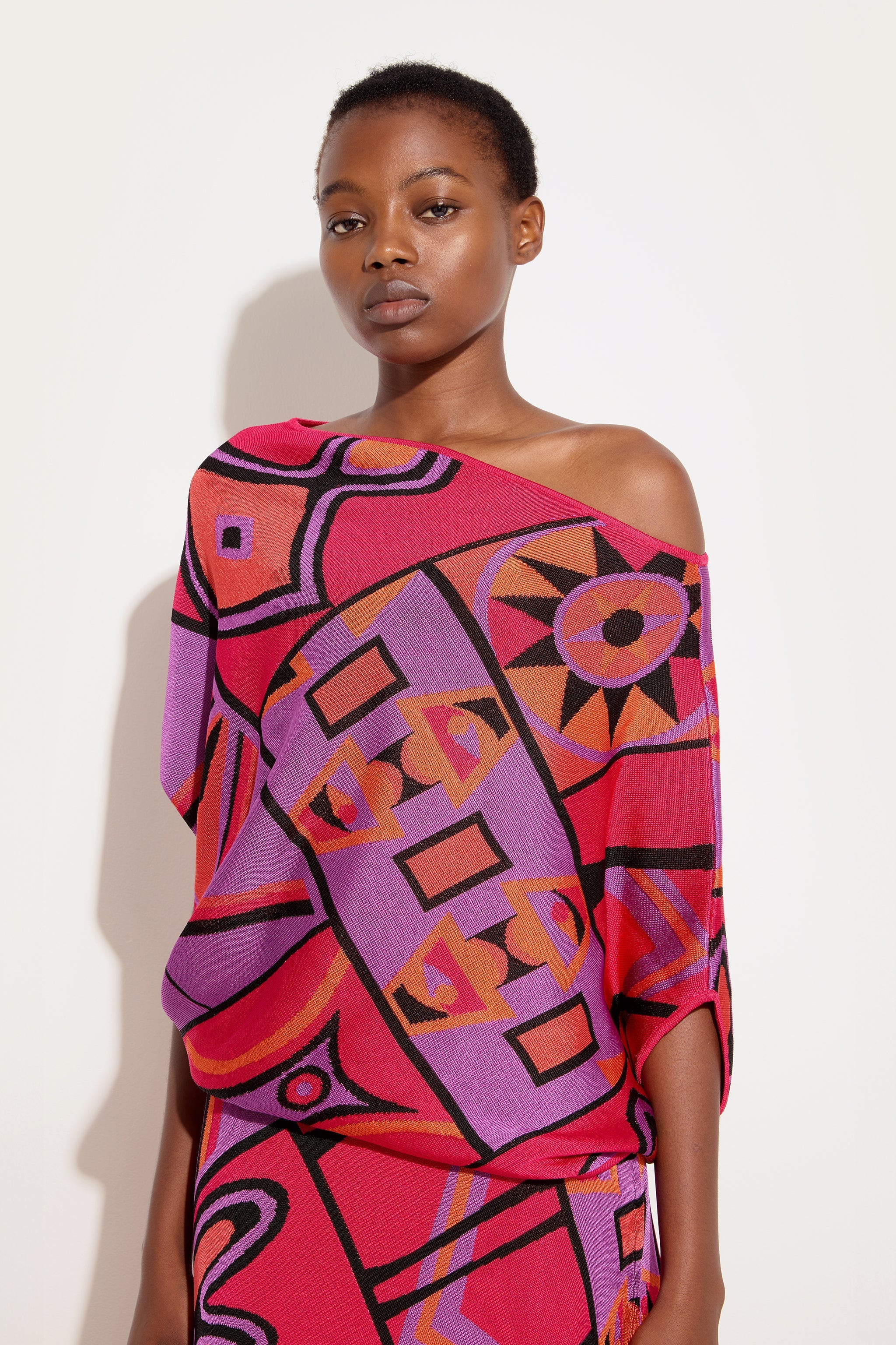 Pucci Jacquard Draped Top
