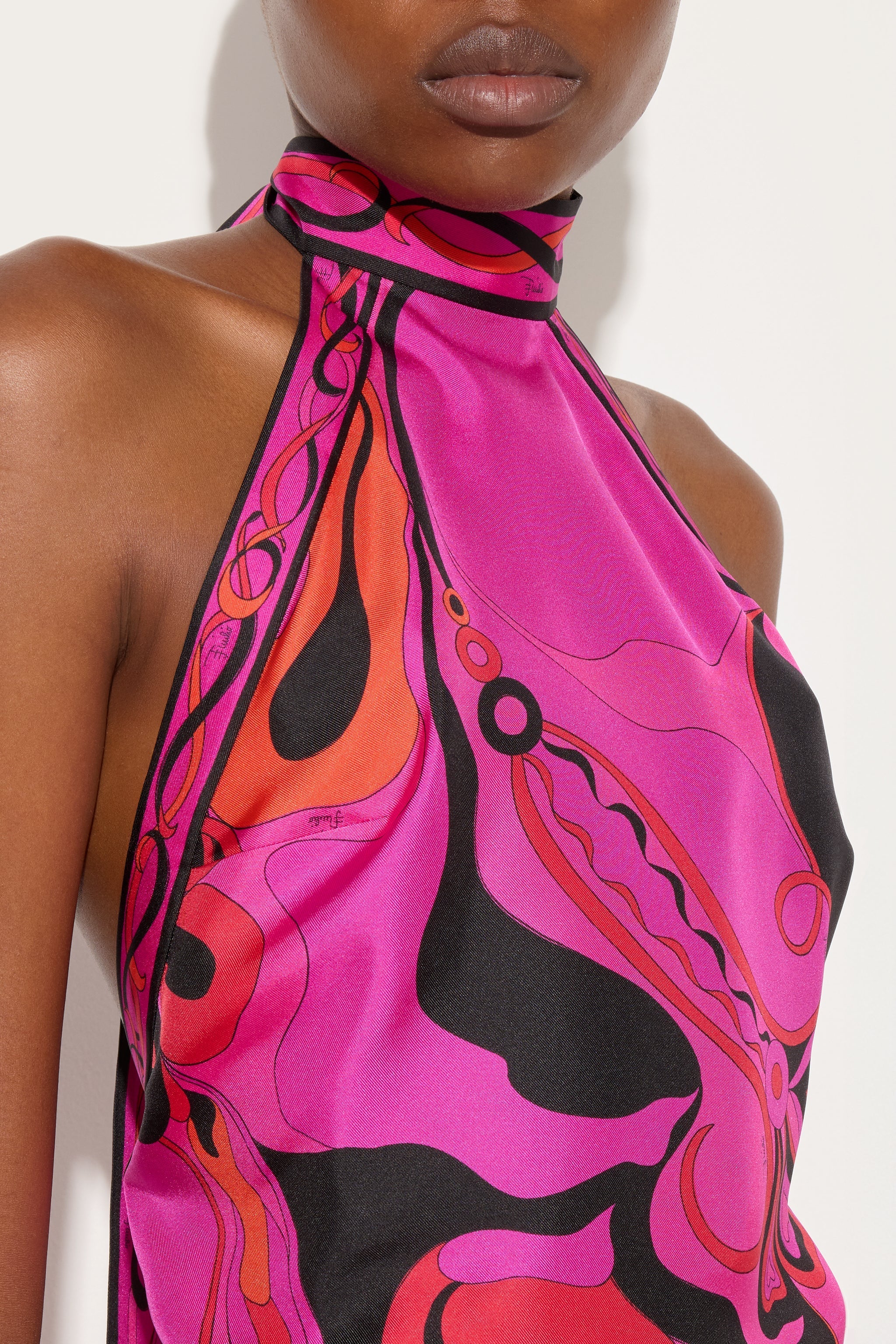 Pucci Orchidee Print Silk Top
