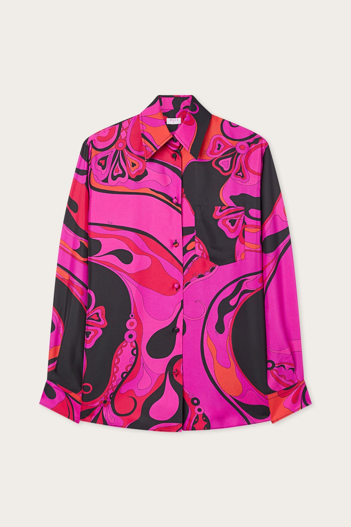 Pucci Orchidee Print Silk Shirt