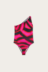 Pucci Labirinto Print One-Shoulder Bodysuit
