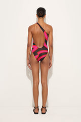 Pucci Labirinto Print One-Shoulder Bodysuit