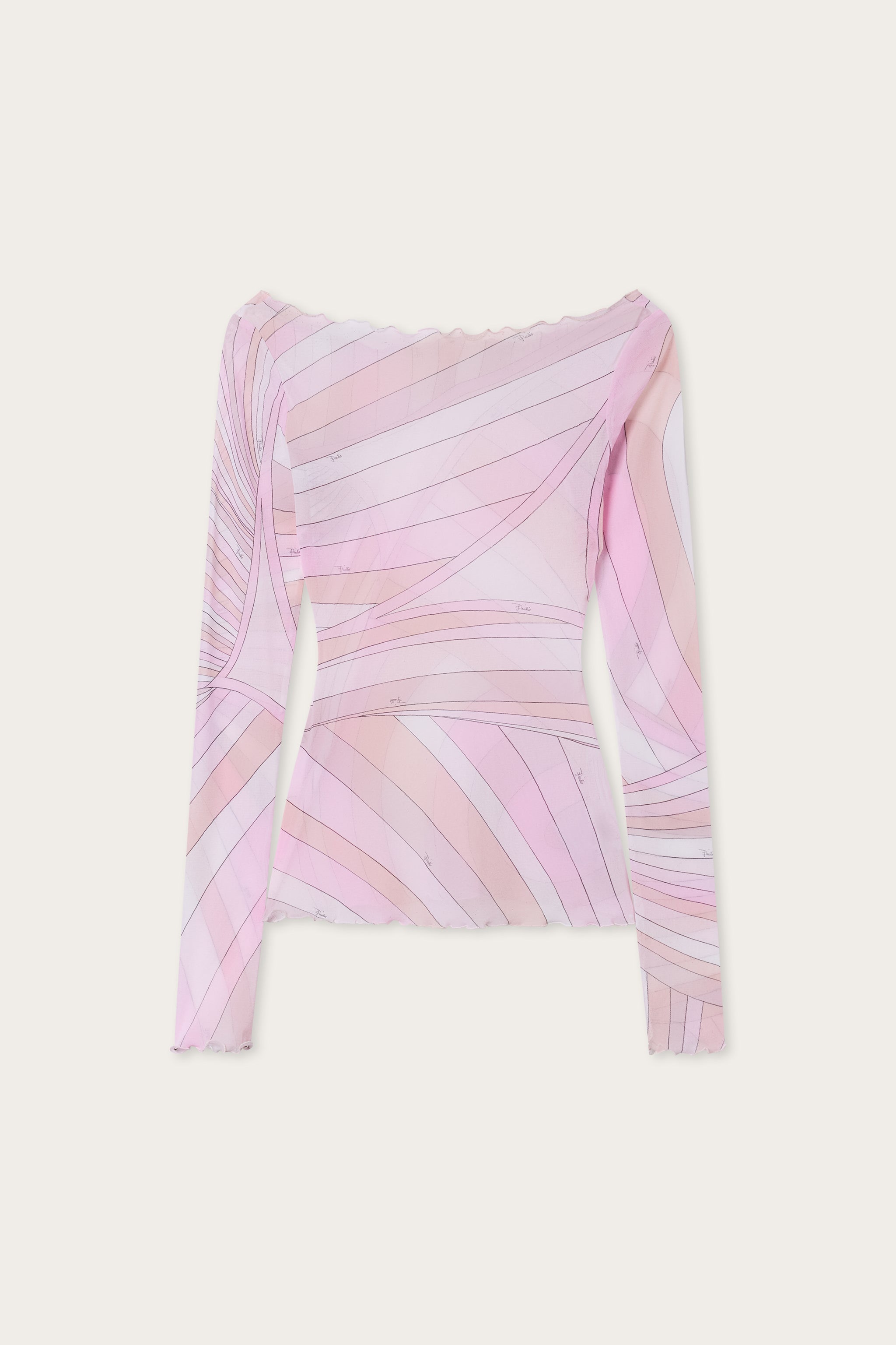 Pucci Iride Print Tulle Top