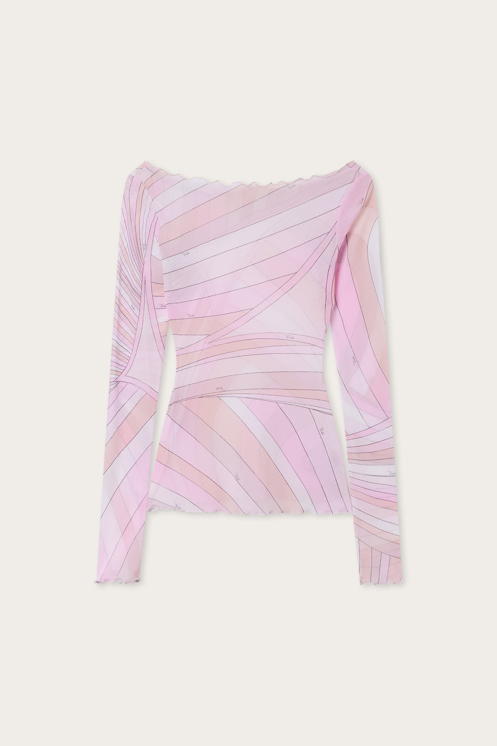 Pucci Iride Print Tulle Top