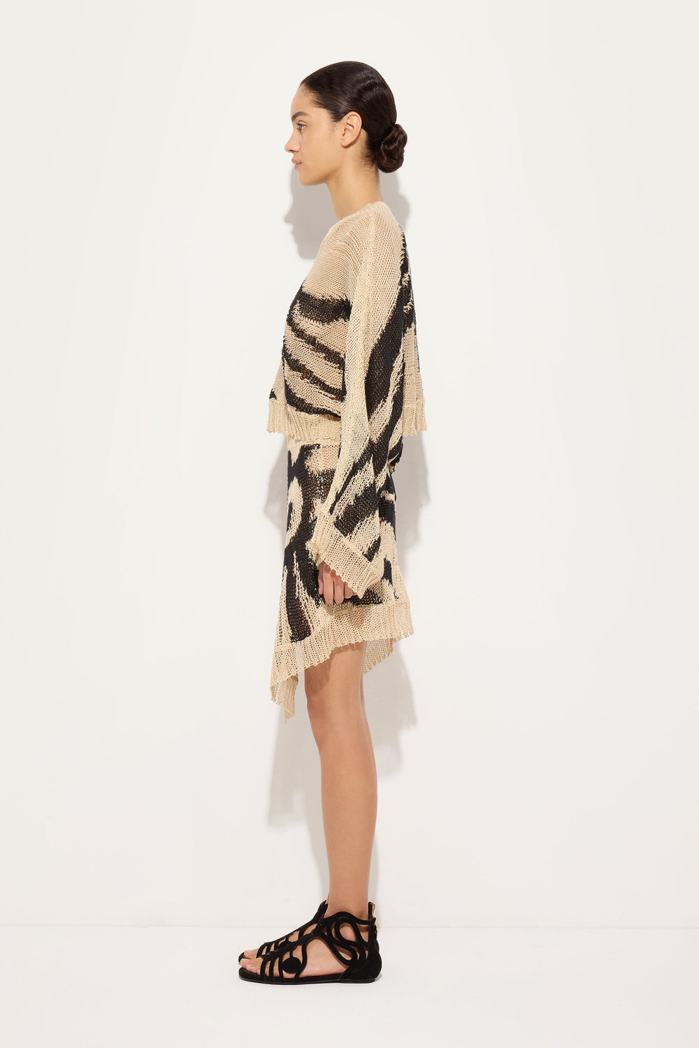 Pucci Marmo print Linen Asymmetrical Skirt