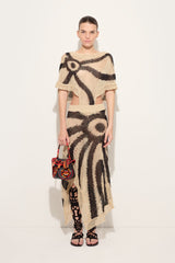 Pucci Linen Long Dress with Asymmetrical Skirt