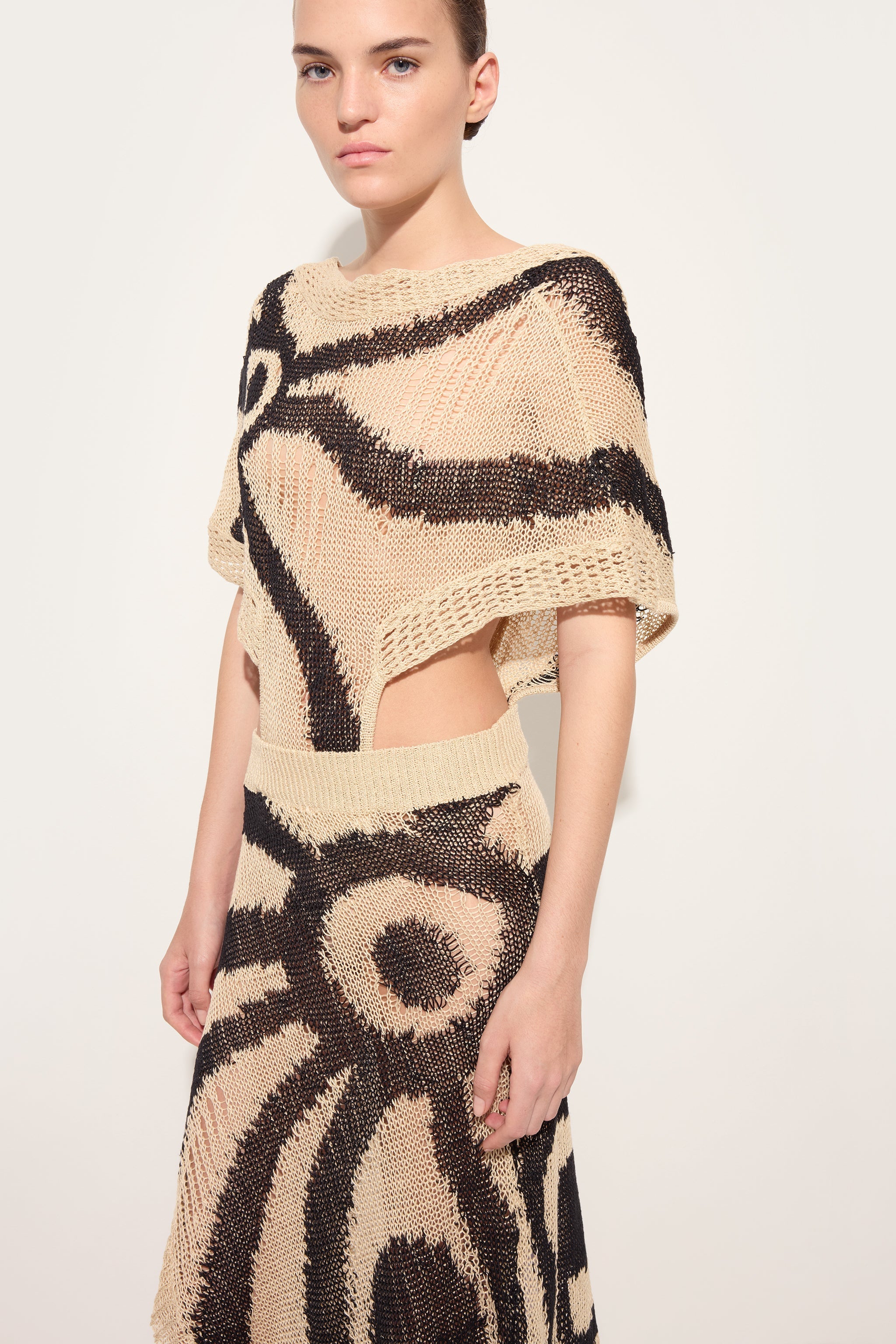 Pucci Linen Long Dress with Asymmetrical Skirt
