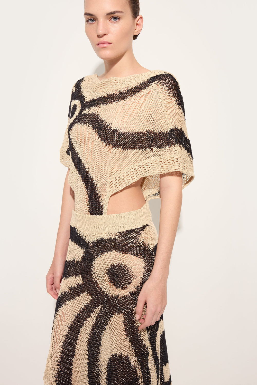 Pucci Linen Long Dress with Asymmetrical Skirt
