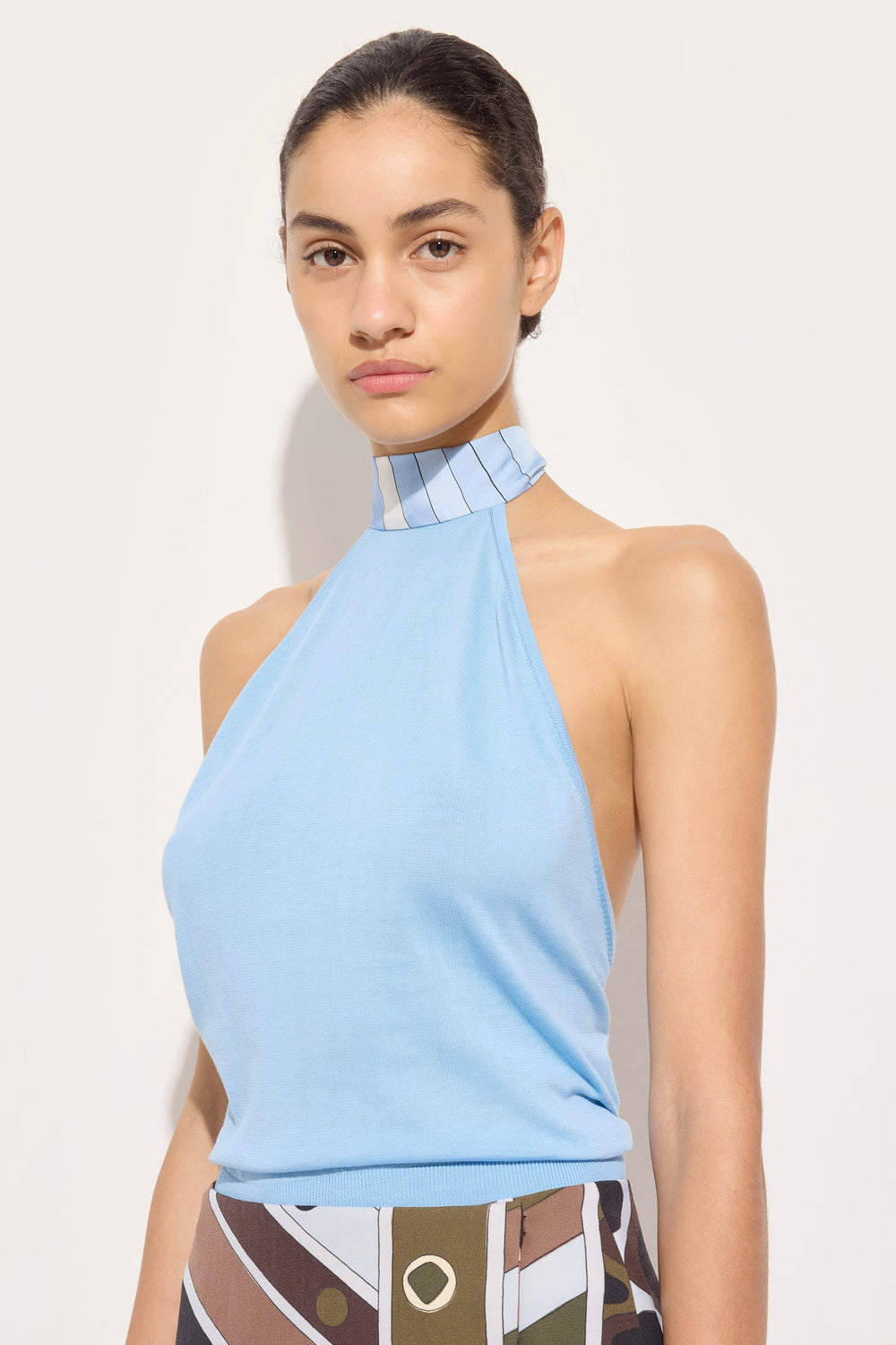 Pucci Knitwear Top with Silk Detail