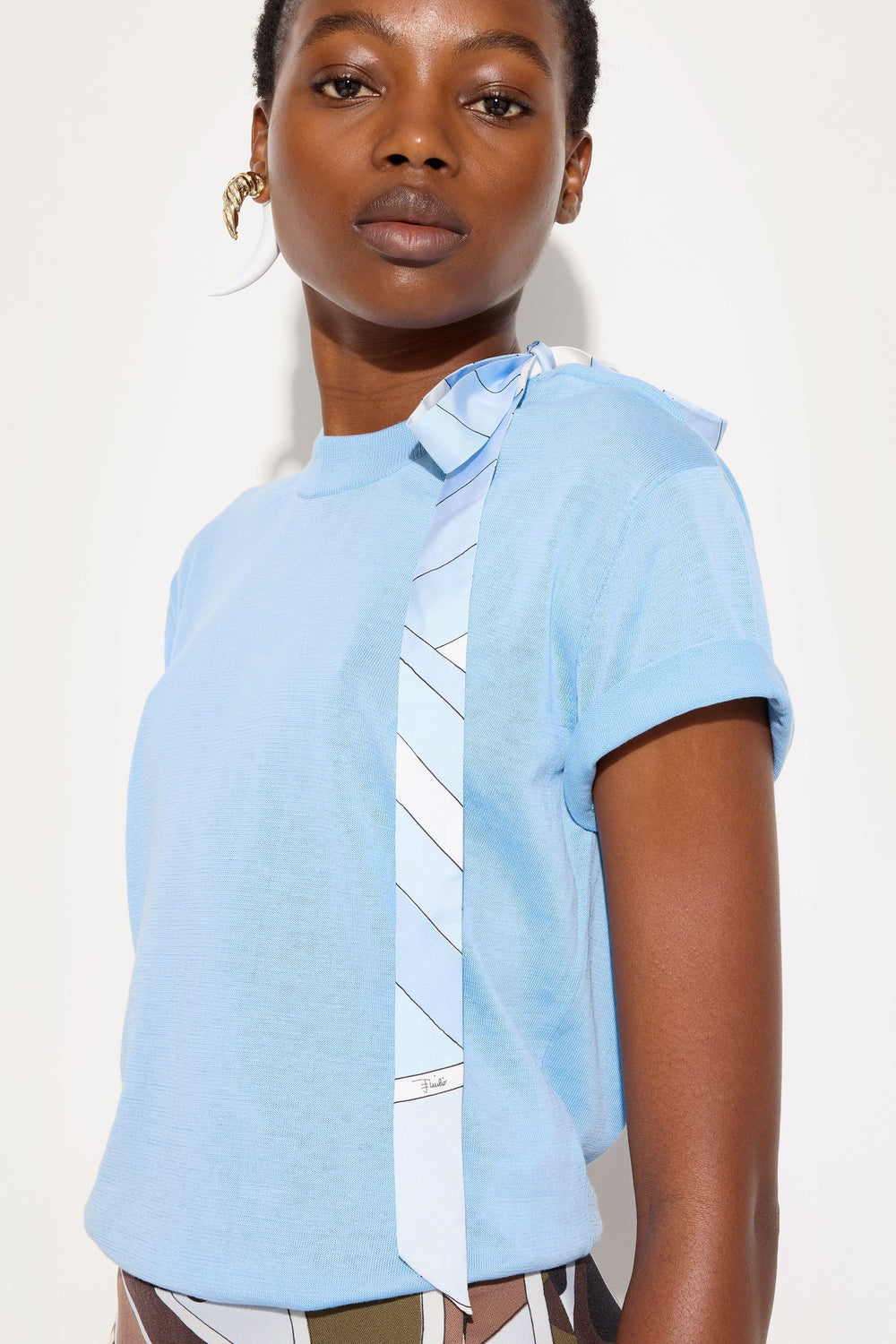 Pucci Silk Detail T-Shirt