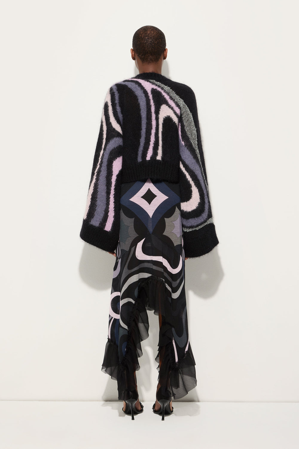 Pucci Cropped Sweater with Marmo Inlay
