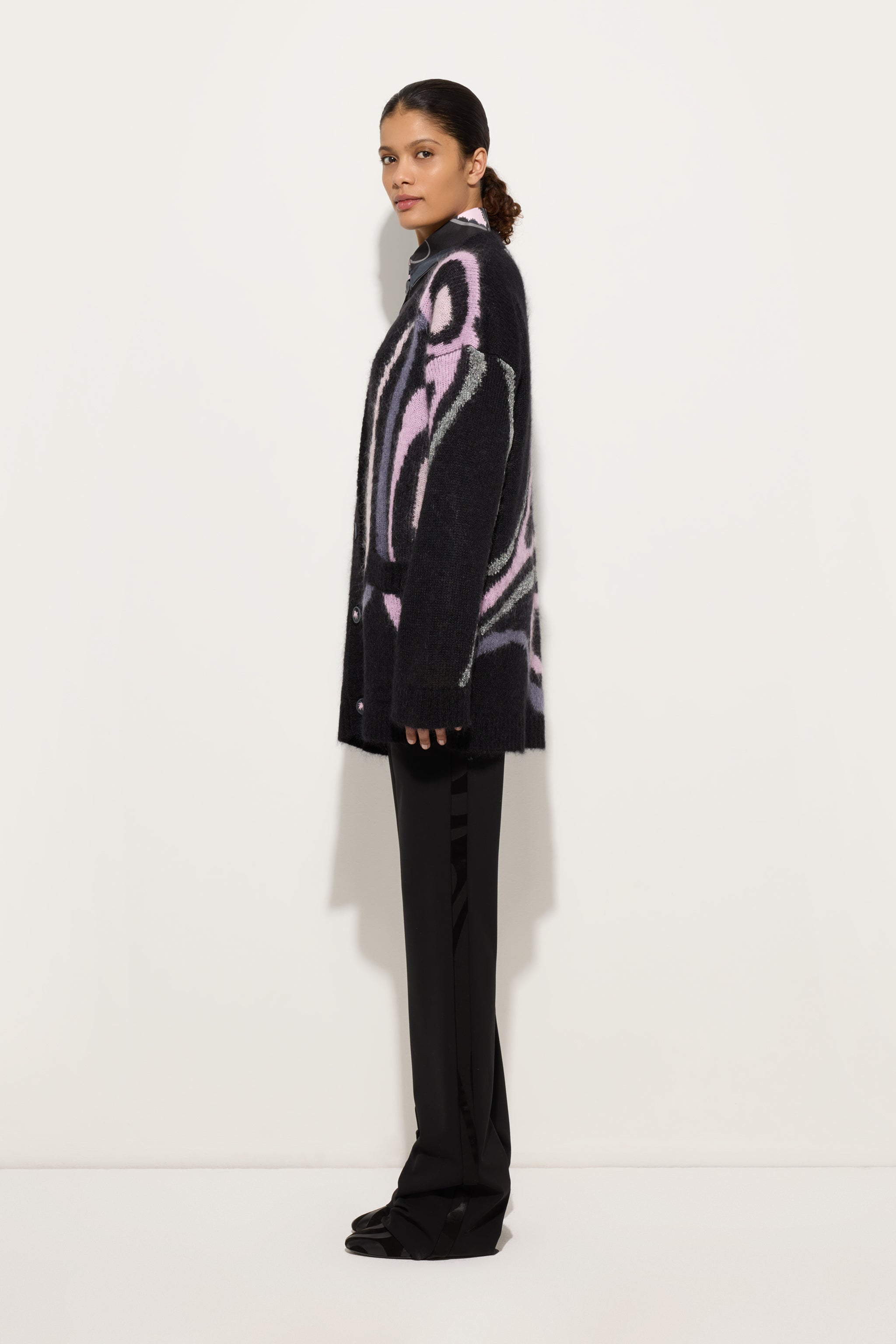 Pucci Oversized Cardigan with Marmo Inlay