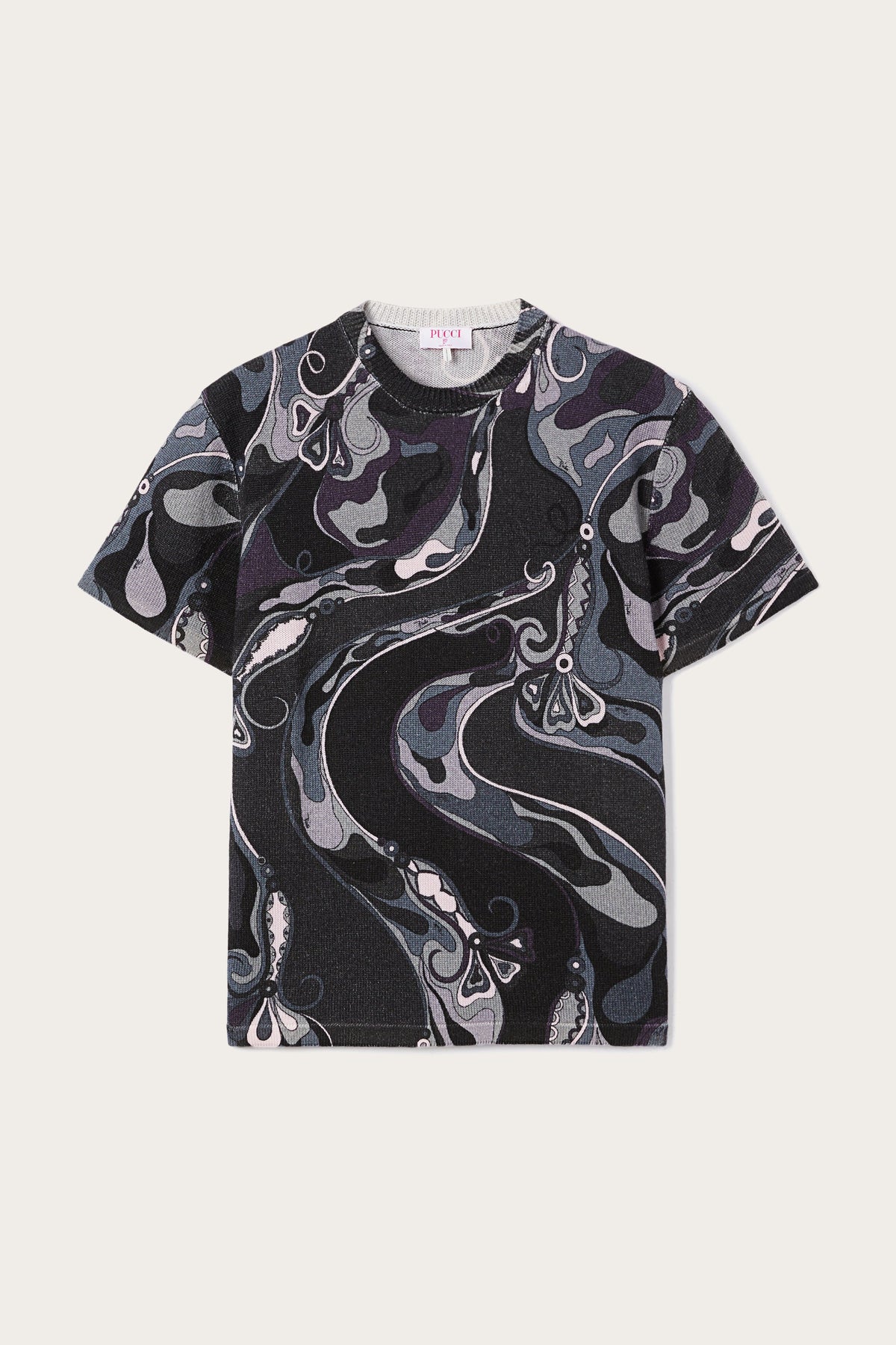 Pucci Orchidee Print Oversized Wool T-shirt