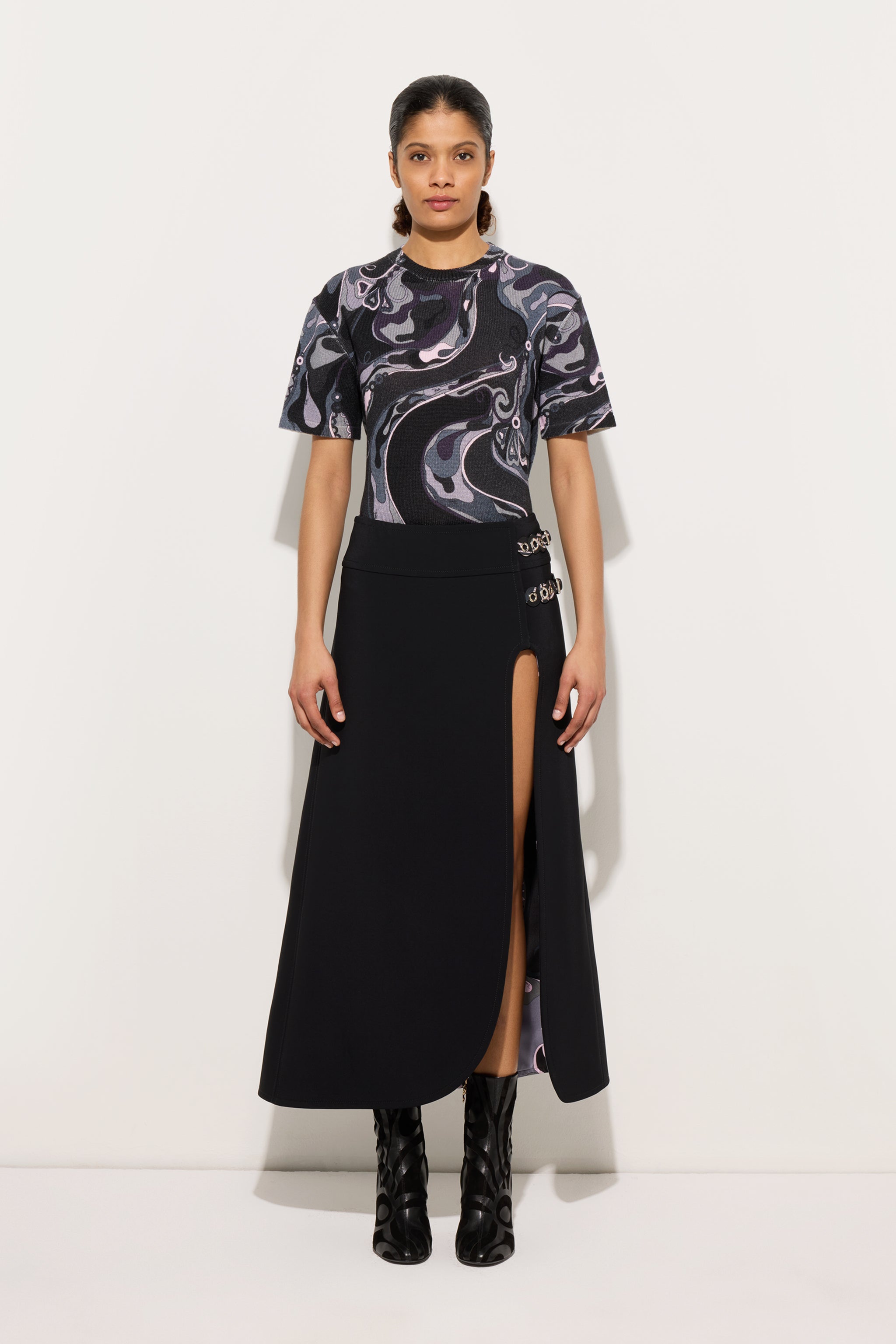 Pucci Orchidee Print Oversized Wool T-shirt