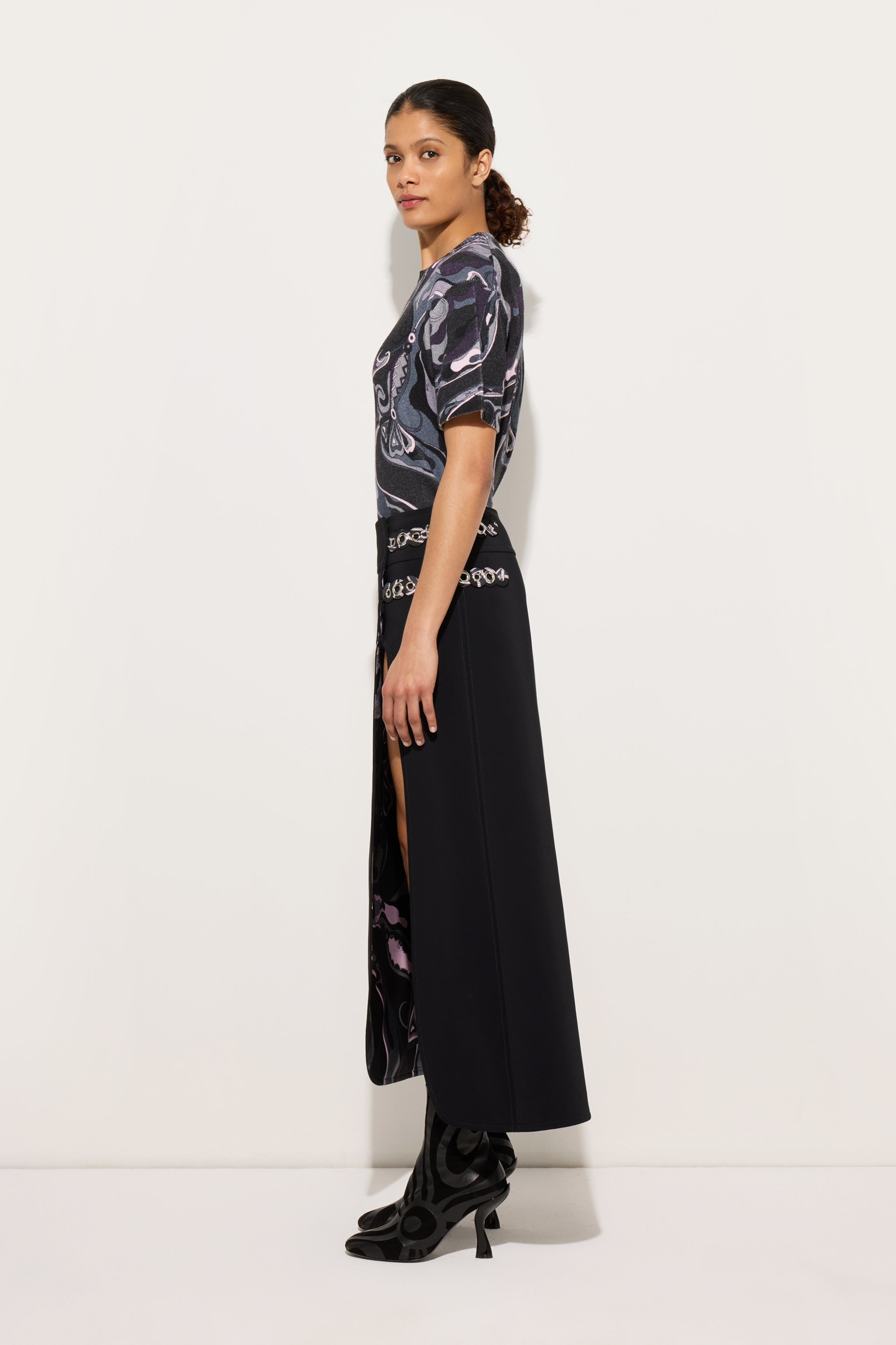 Pucci Orchidee Print Oversized Wool T-shirt
