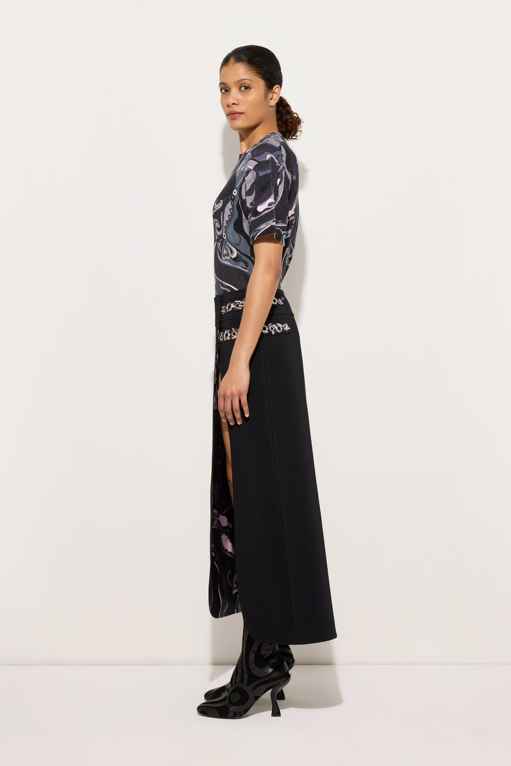 Pucci Orchidee Print Oversized Wool T-shirt