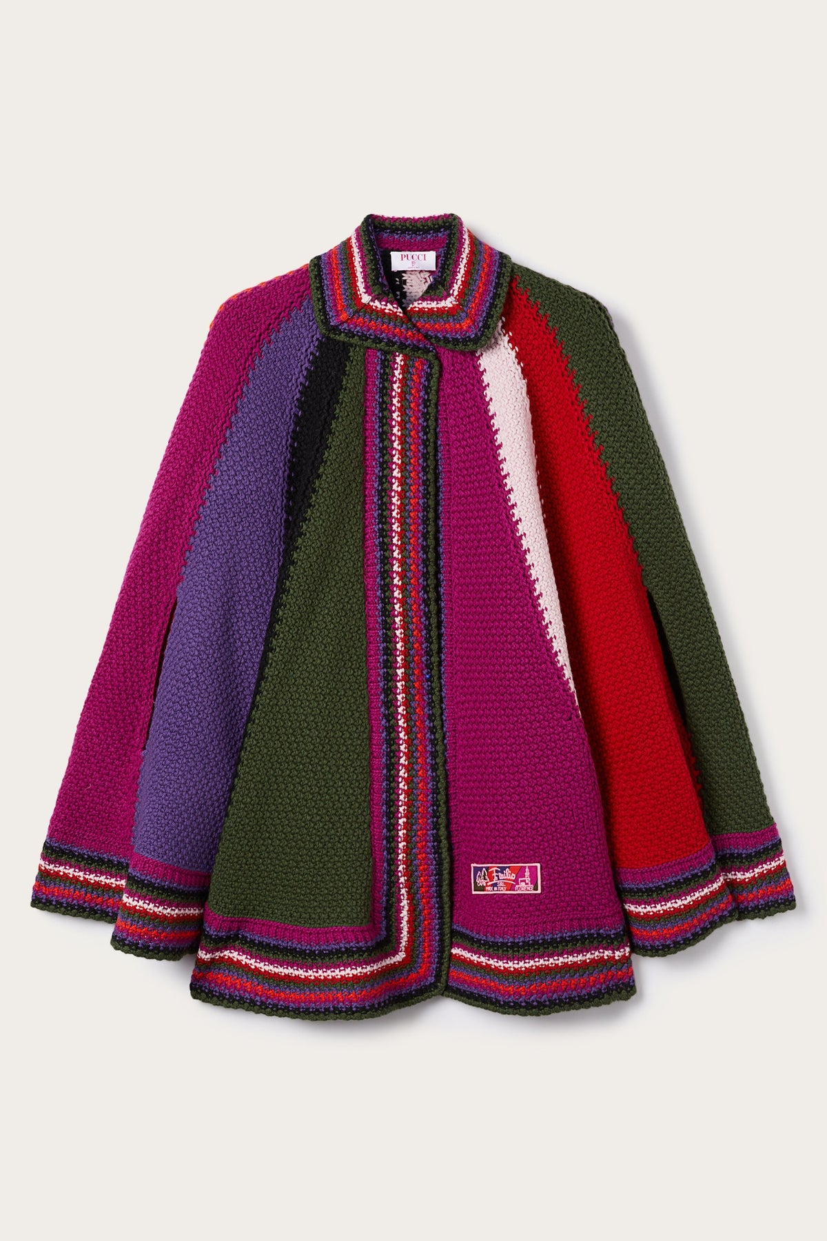 Pucci Color Block Large Cape