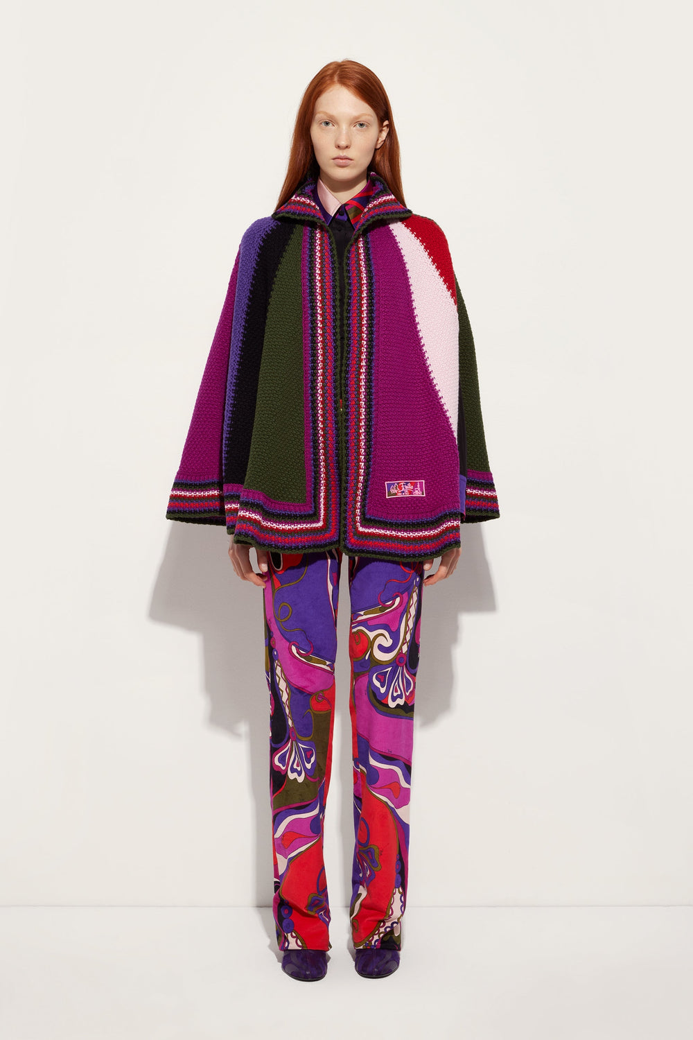 Pucci Color Block Large Cape