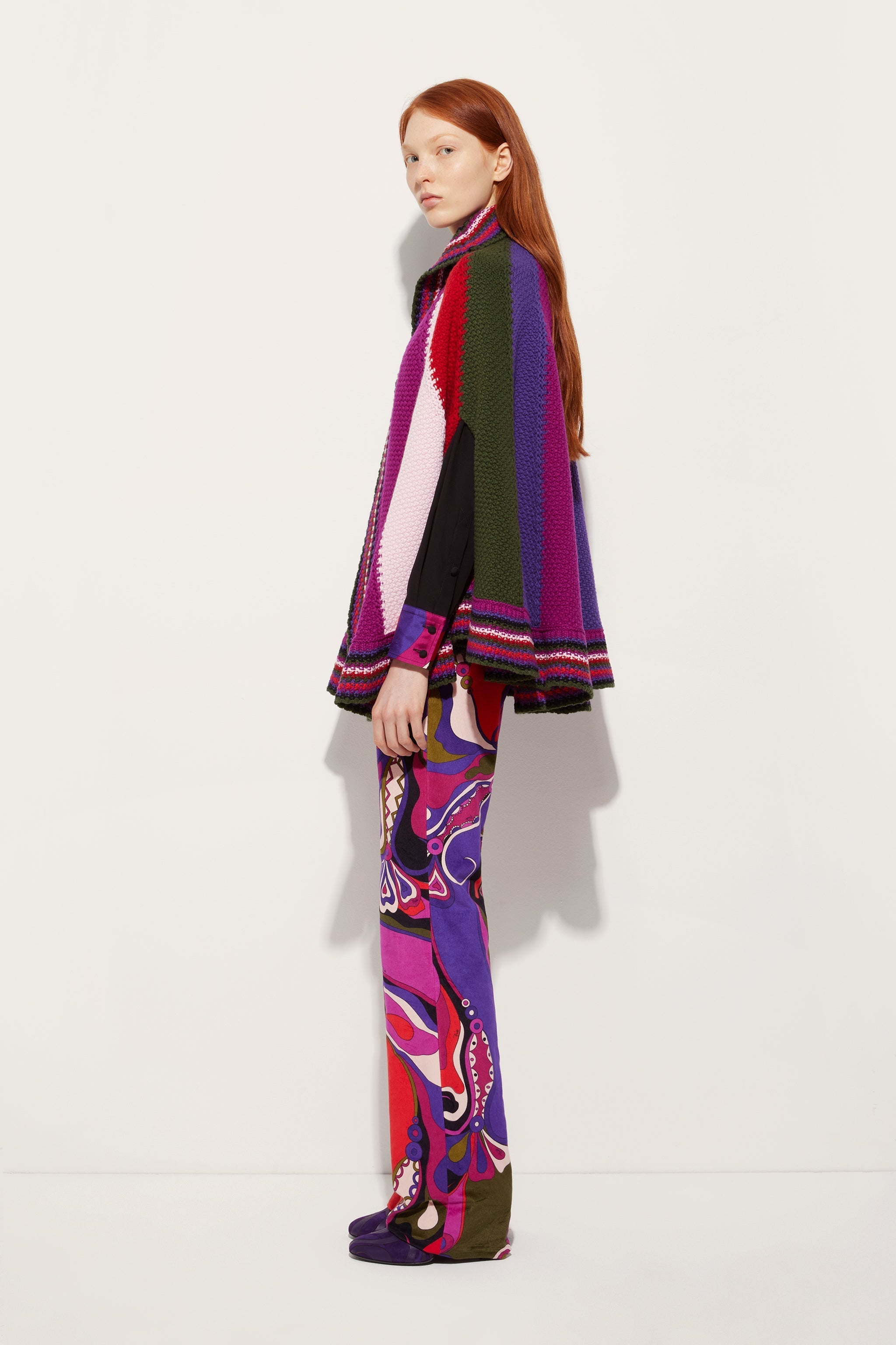 Pucci Color Block Large Cape