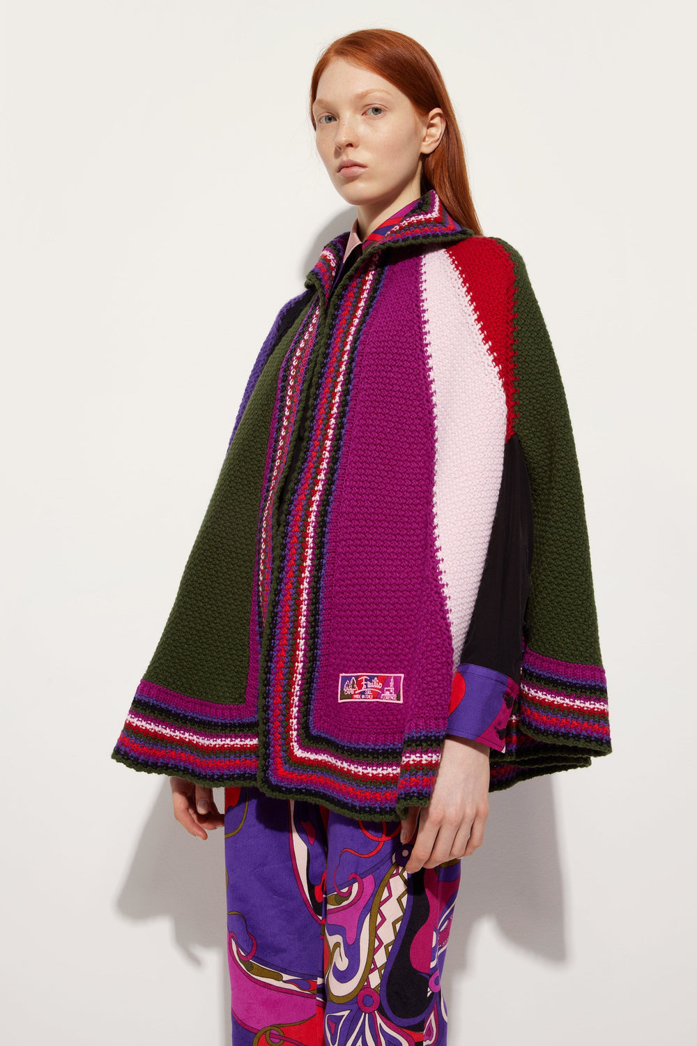Pucci Color Block Large Cape