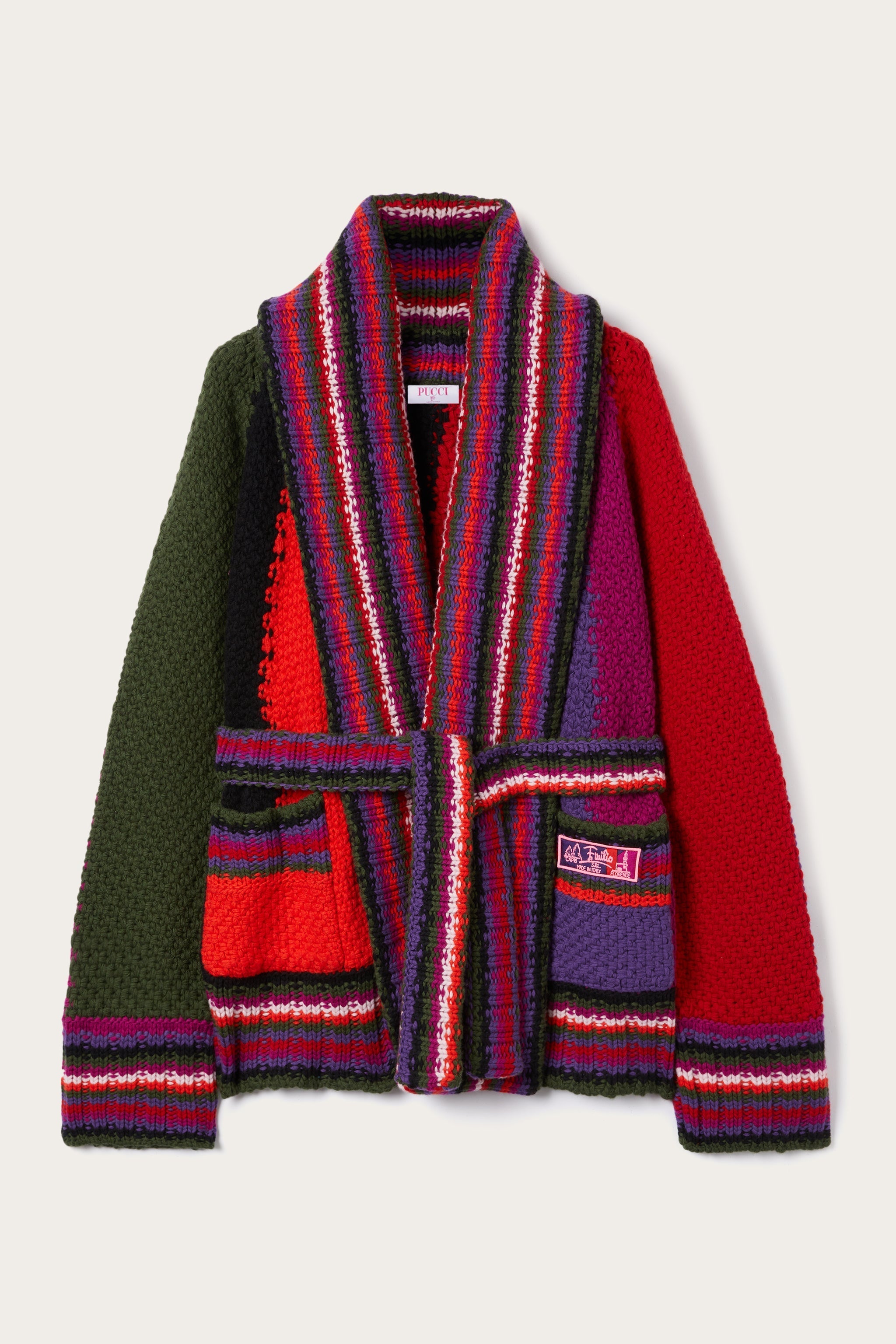 Pucci Oversized Colorblock Cardigan