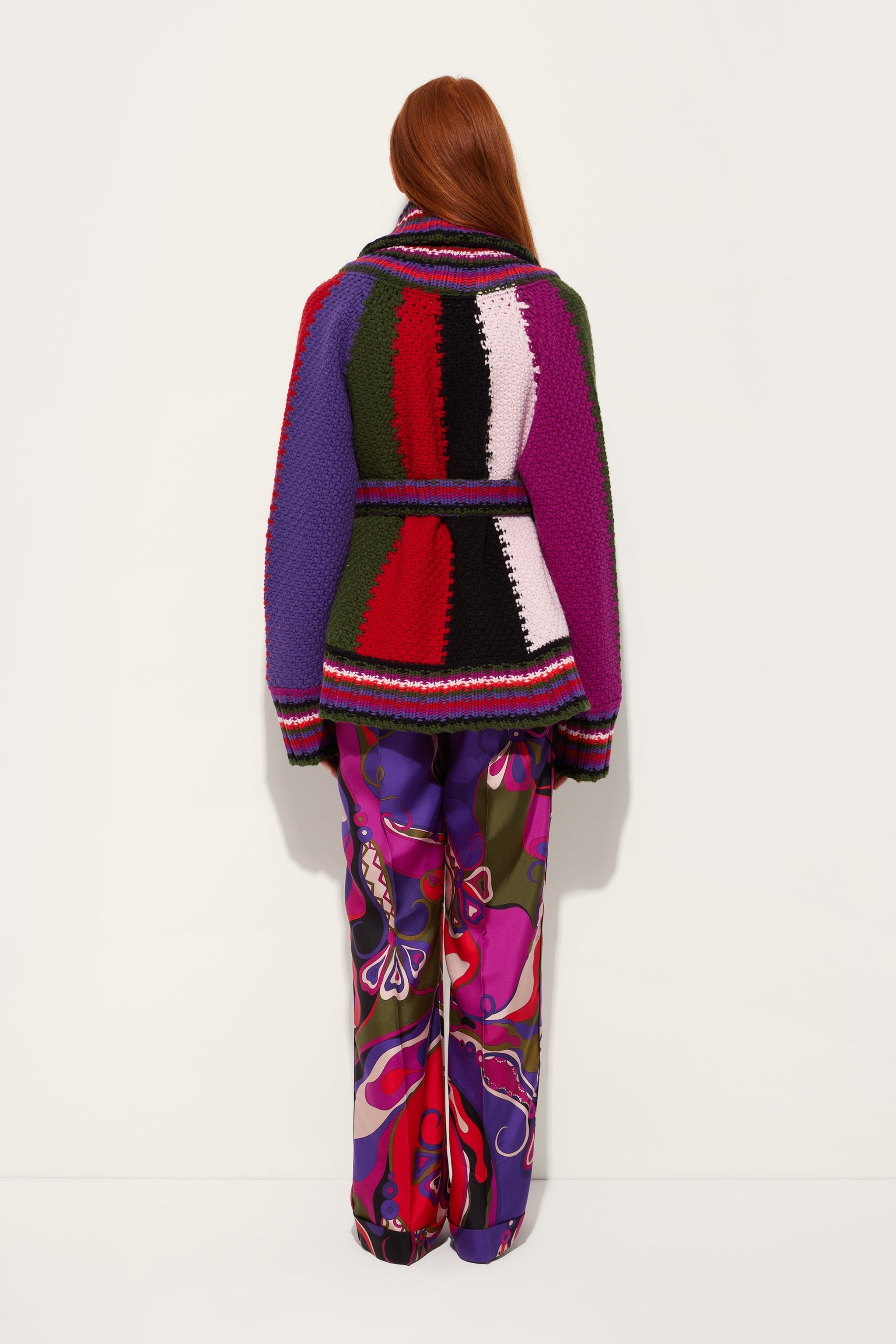 Pucci Oversized Colorblock Cardigan