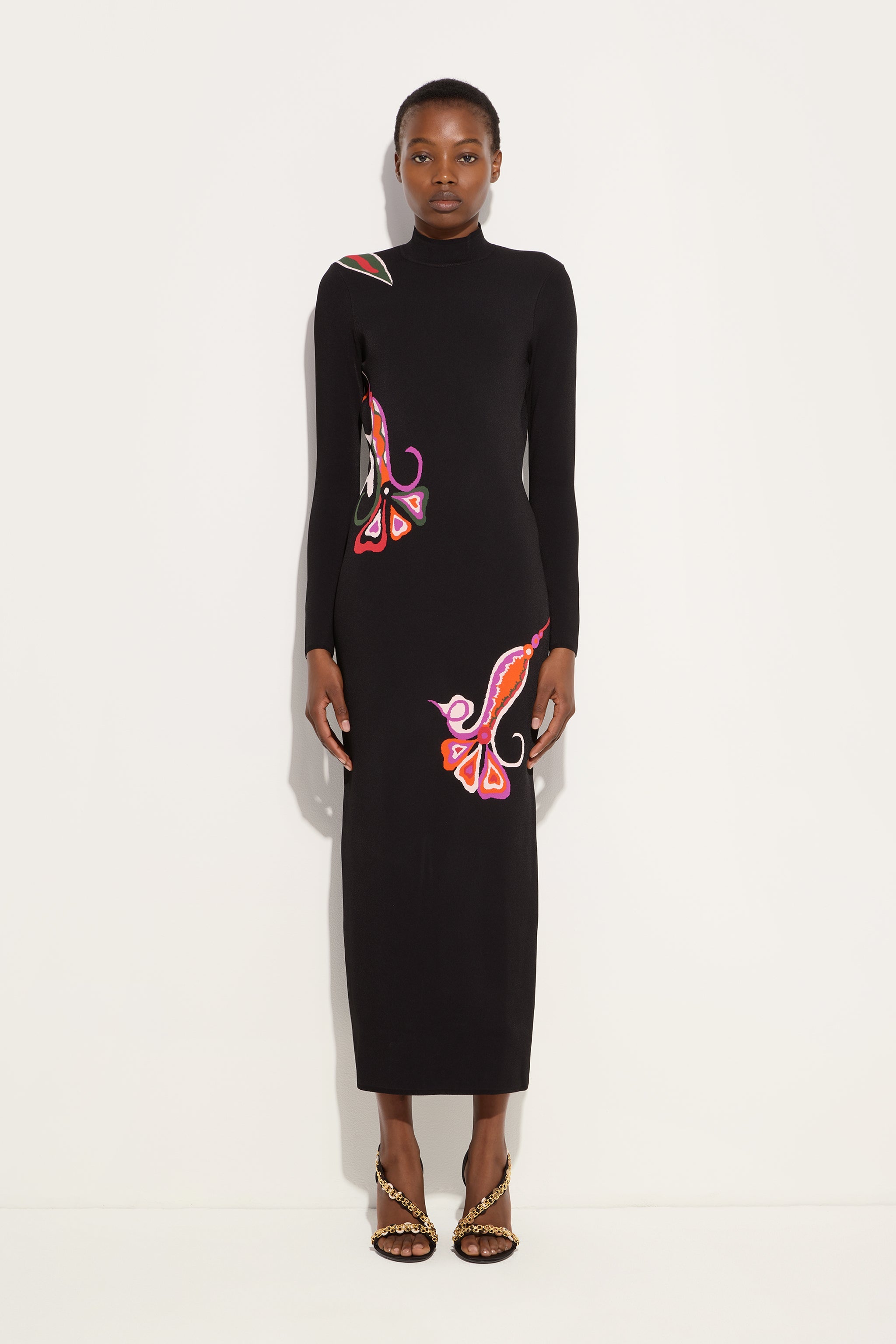 Pucci Orchidee Jacquard Long Fitted Dress