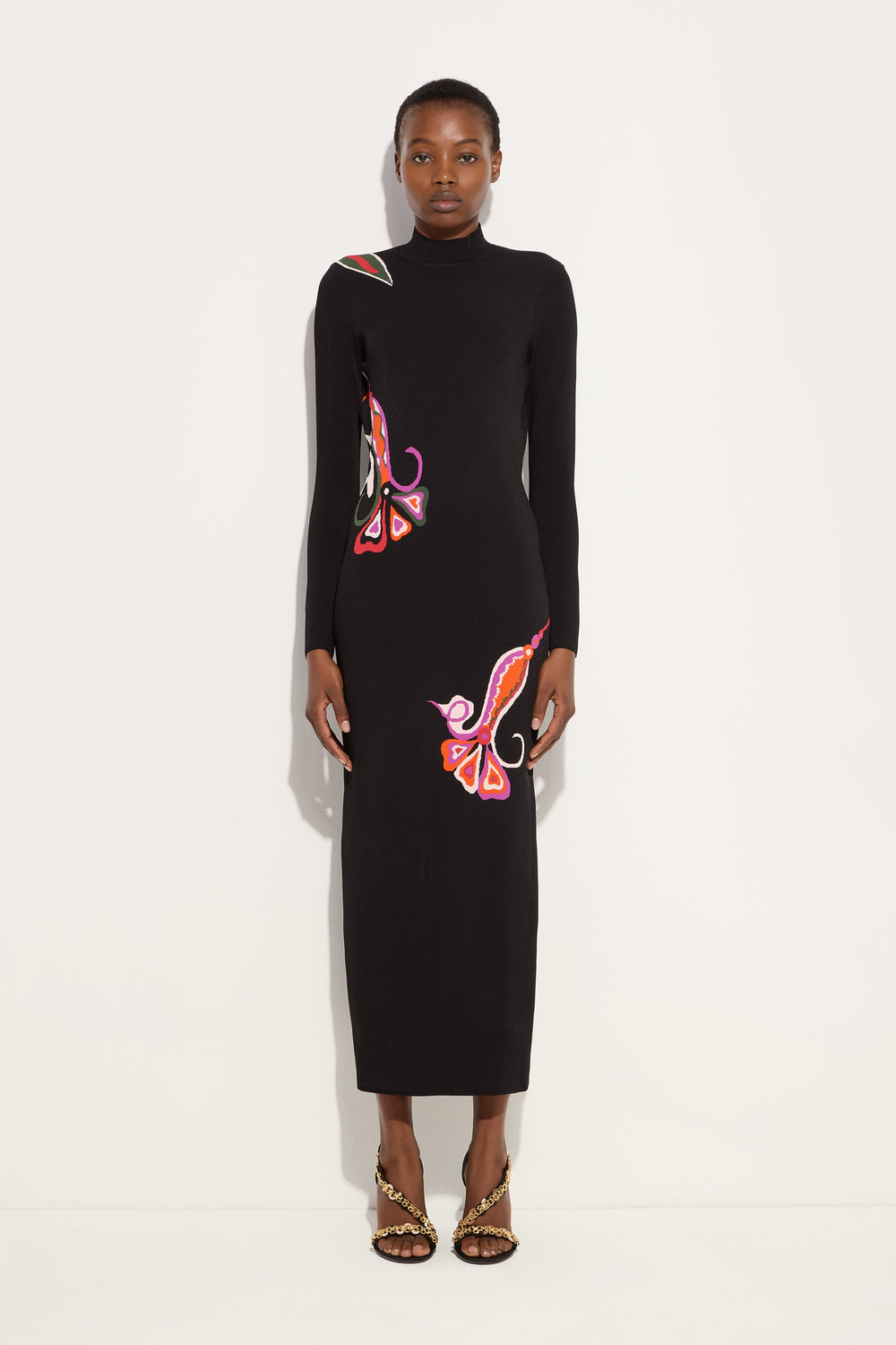 Pucci Orchidee Jacquard Long Fitted Dress