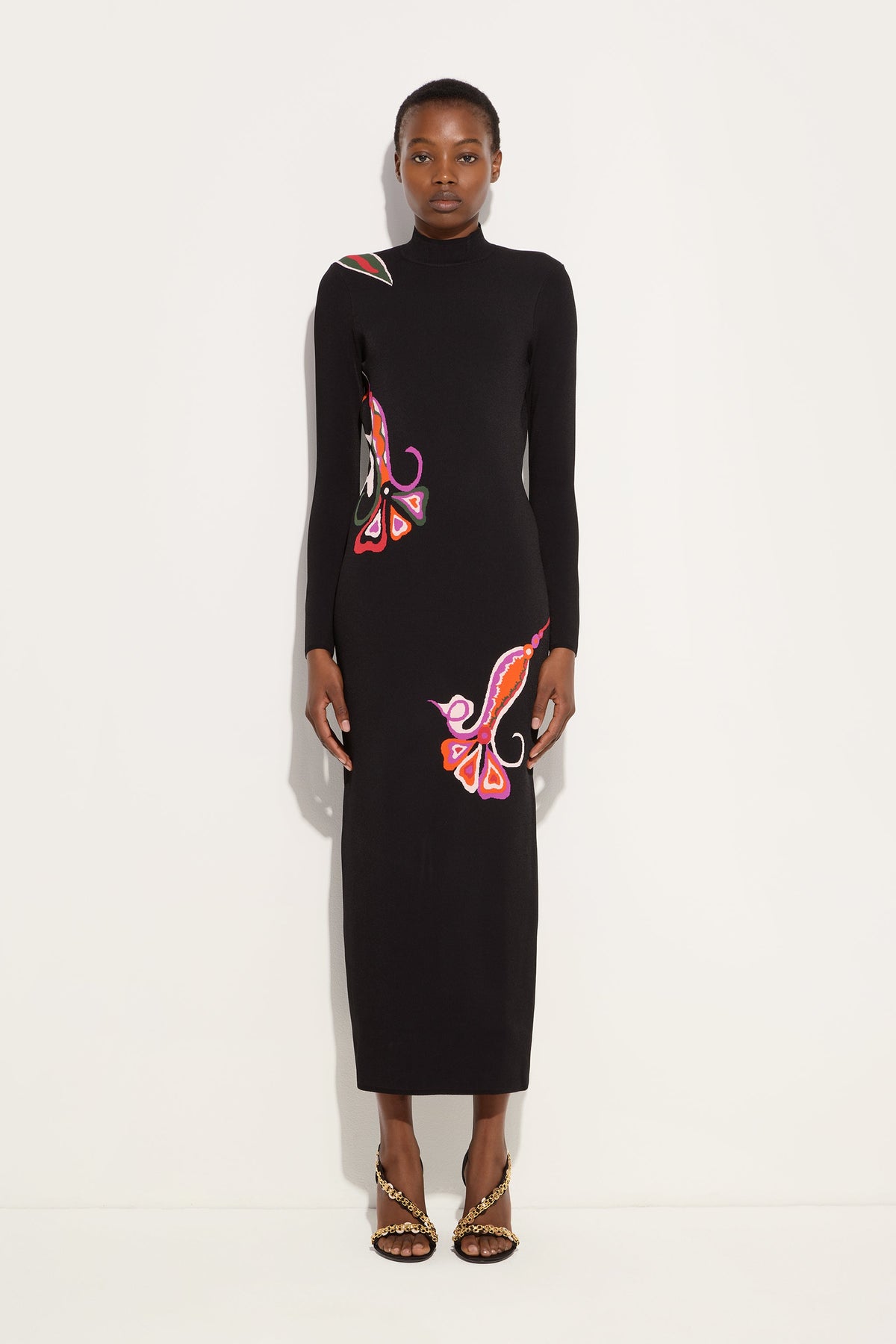 Pucci Orchidee Jacquard Long Fitted Dress