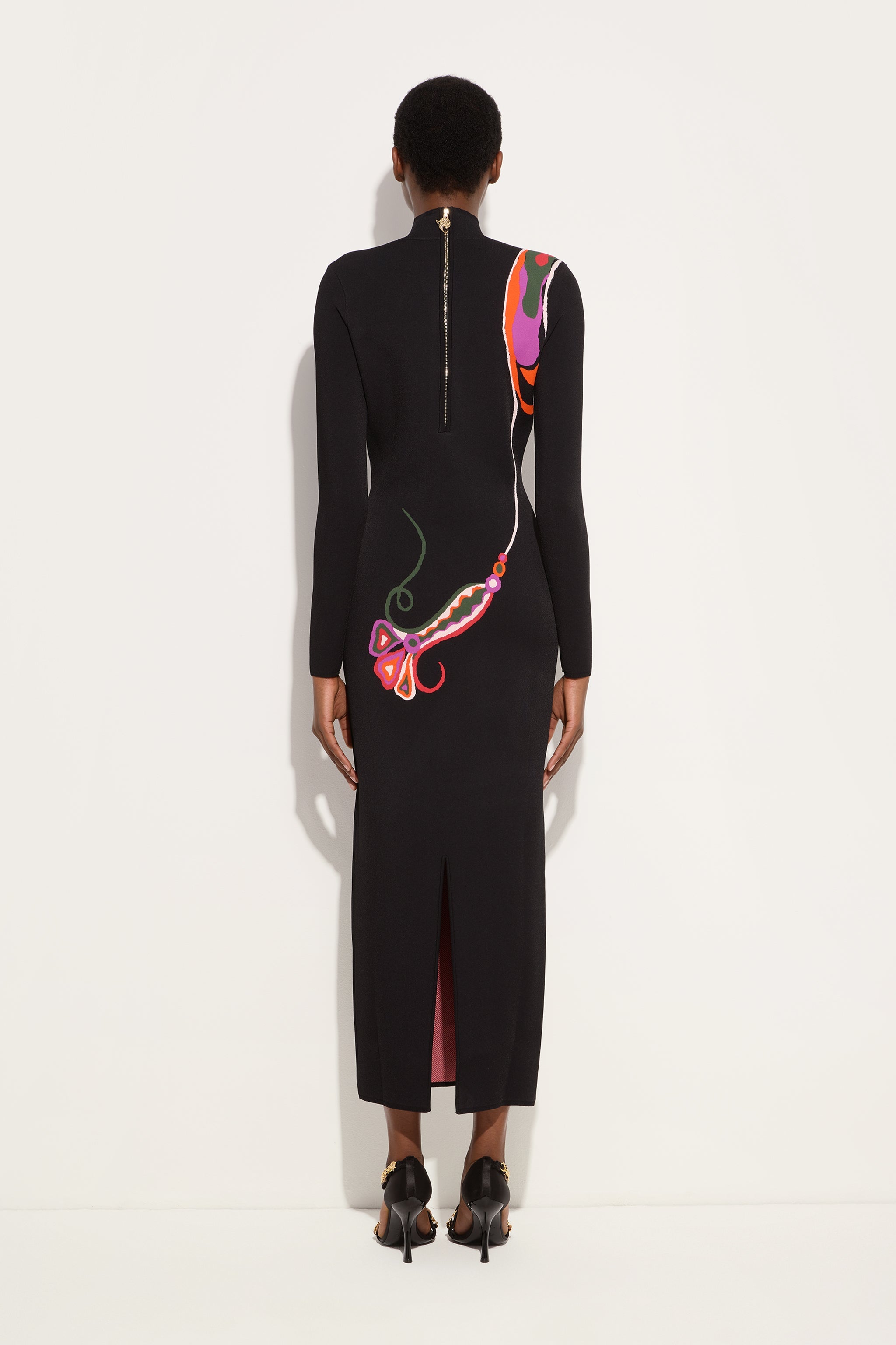 Pucci Orchidee Jacquard Long Fitted Dress