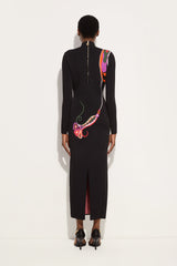 Pucci Orchidee Jacquard Long Fitted Dress