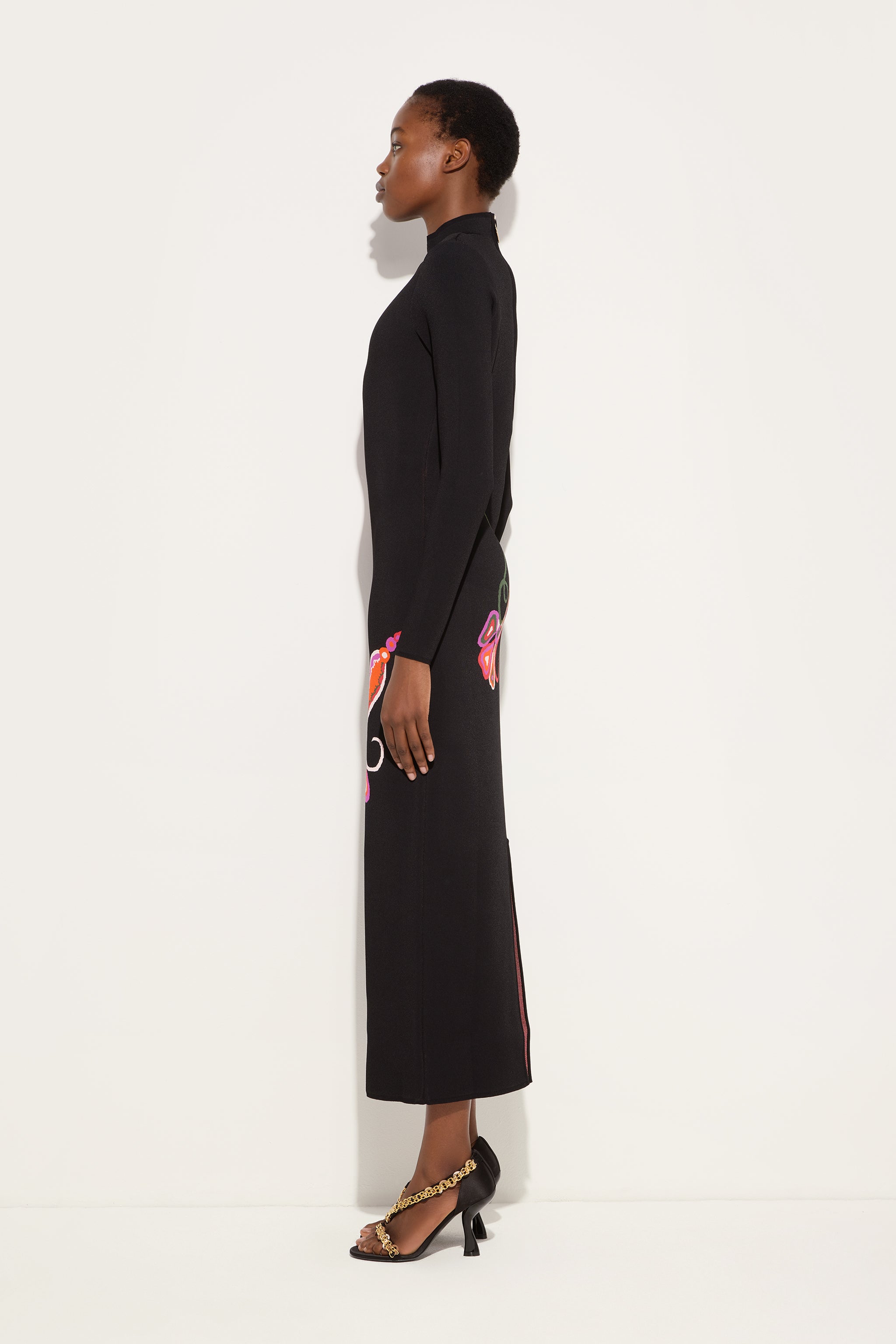 Pucci Orchidee Jacquard Long Fitted Dress