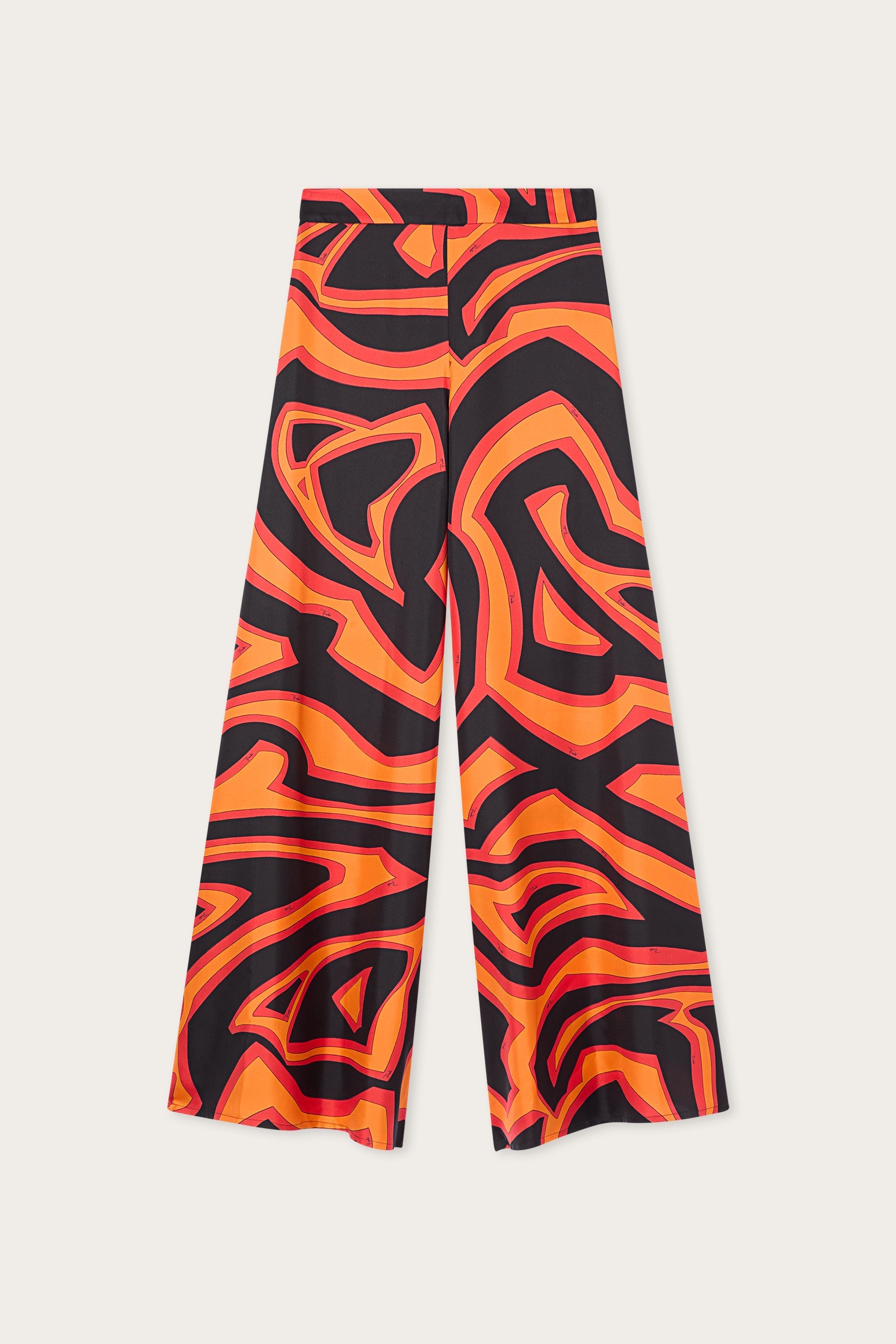 Pucci Labirinto Print Silk Palazzo Pants