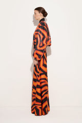 Pucci Labirinto Print Silk Palazzo Pants