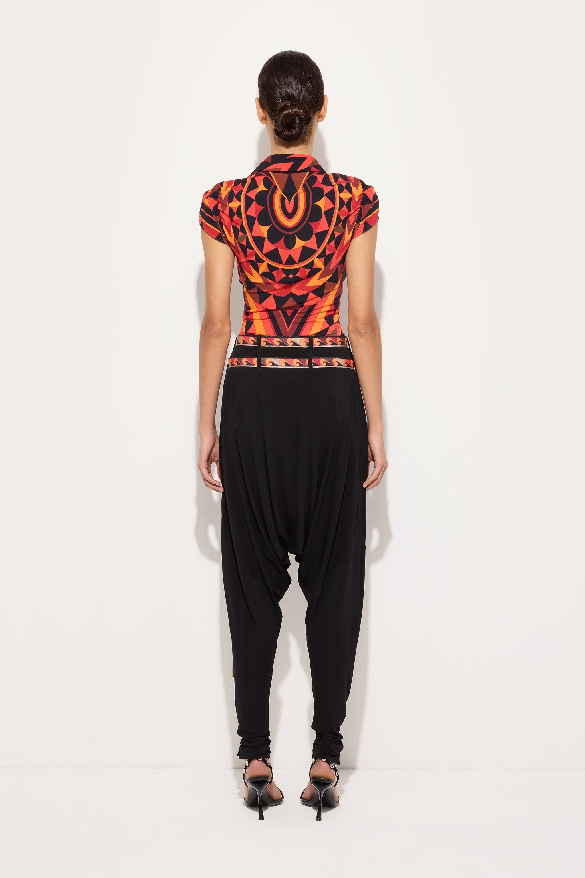 Pucci Flowing Pants with Printed Belt