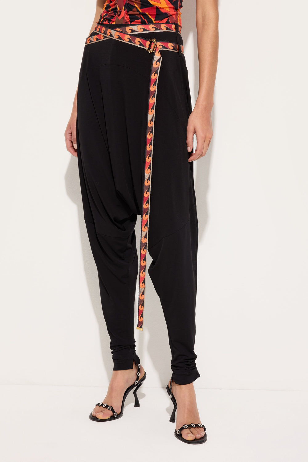 Pucci Flowing Pants with Printed Belt