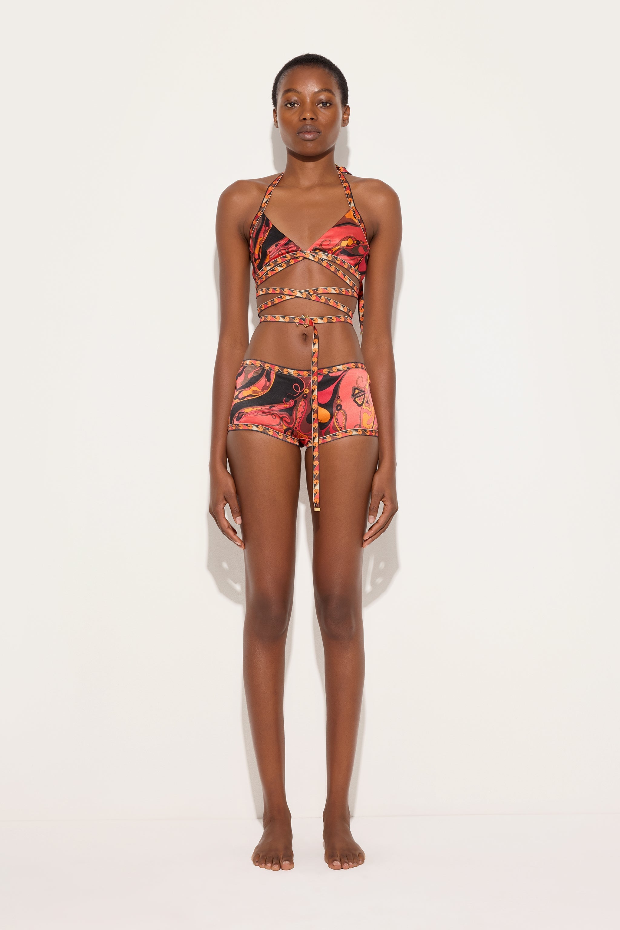 Pucci Orchidee Print Silk Coulotte