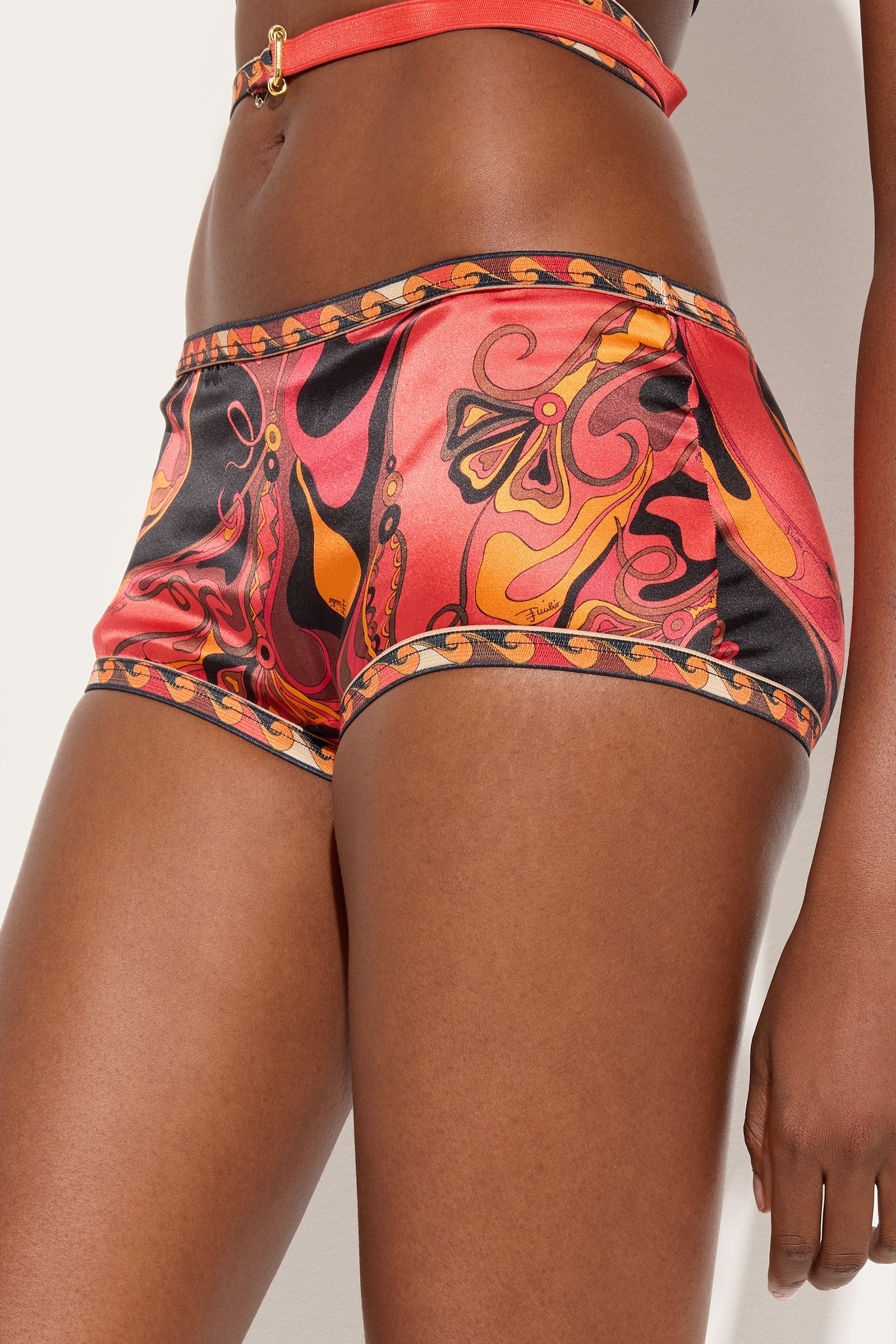 Pucci Orchidee Print Silk Coulotte