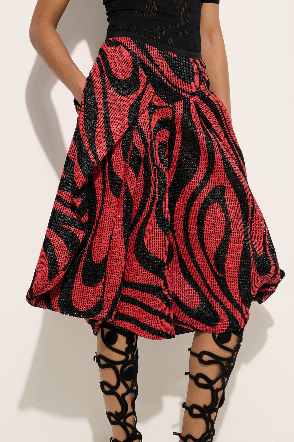 Pucci Marmo Print Rafia Wide Pants