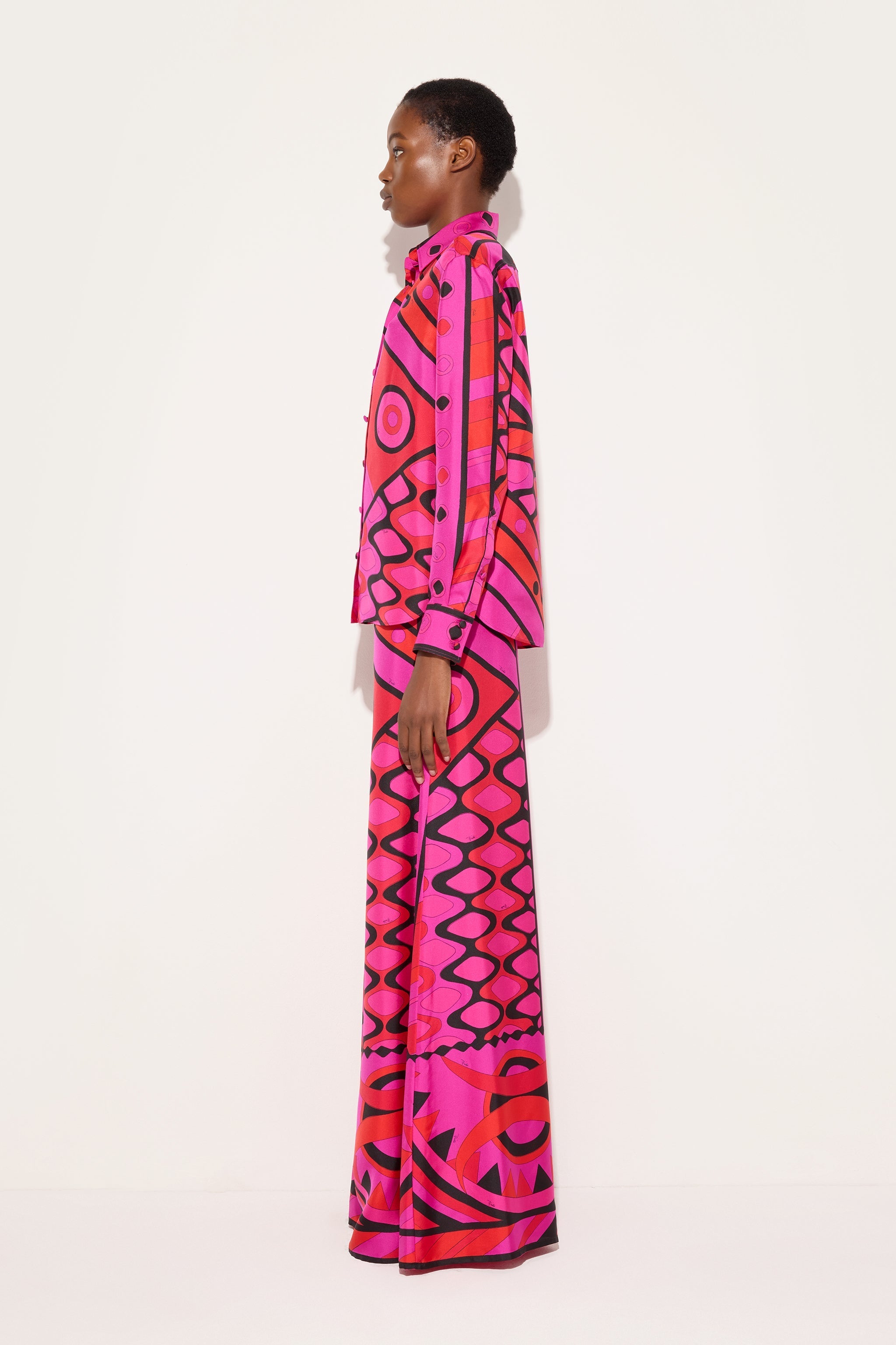 Pucci Vivara Print Silk Palazzo Pants