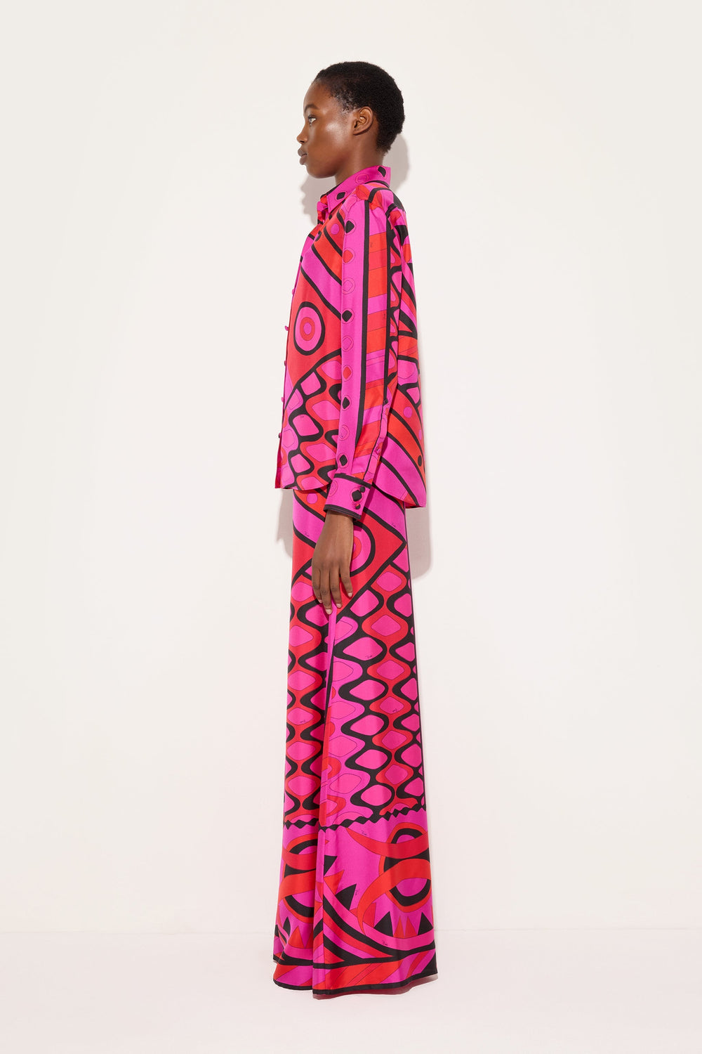 Pucci Vivara Print Silk Palazzo Pants